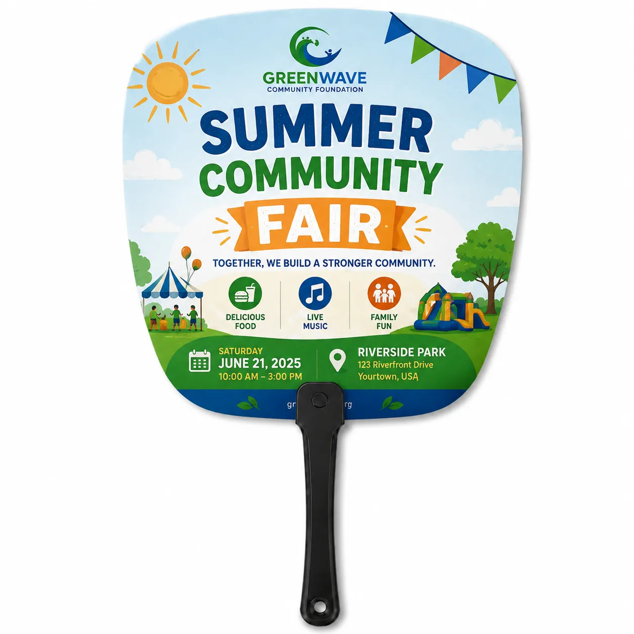 Custom Plastic Paddle Fans