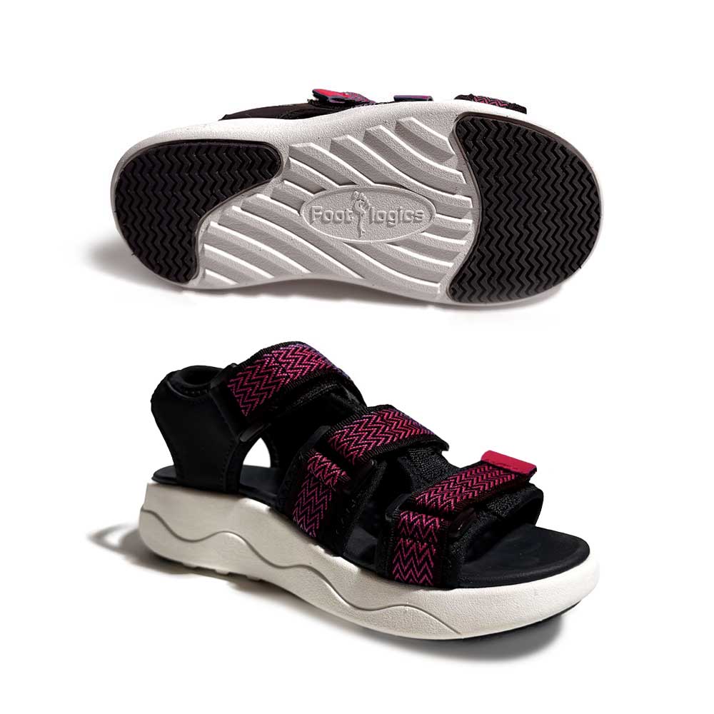‘Arch-Up’ sandals – Black/Pink - thumbnail 4