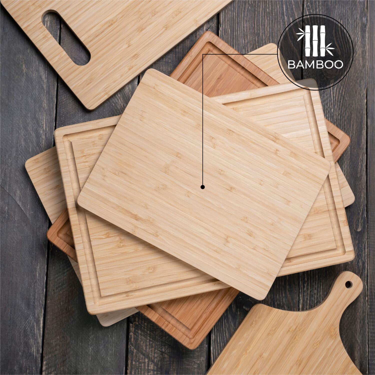 Logo Charcuterie Bamboo Set with Tray - thumbnail 4