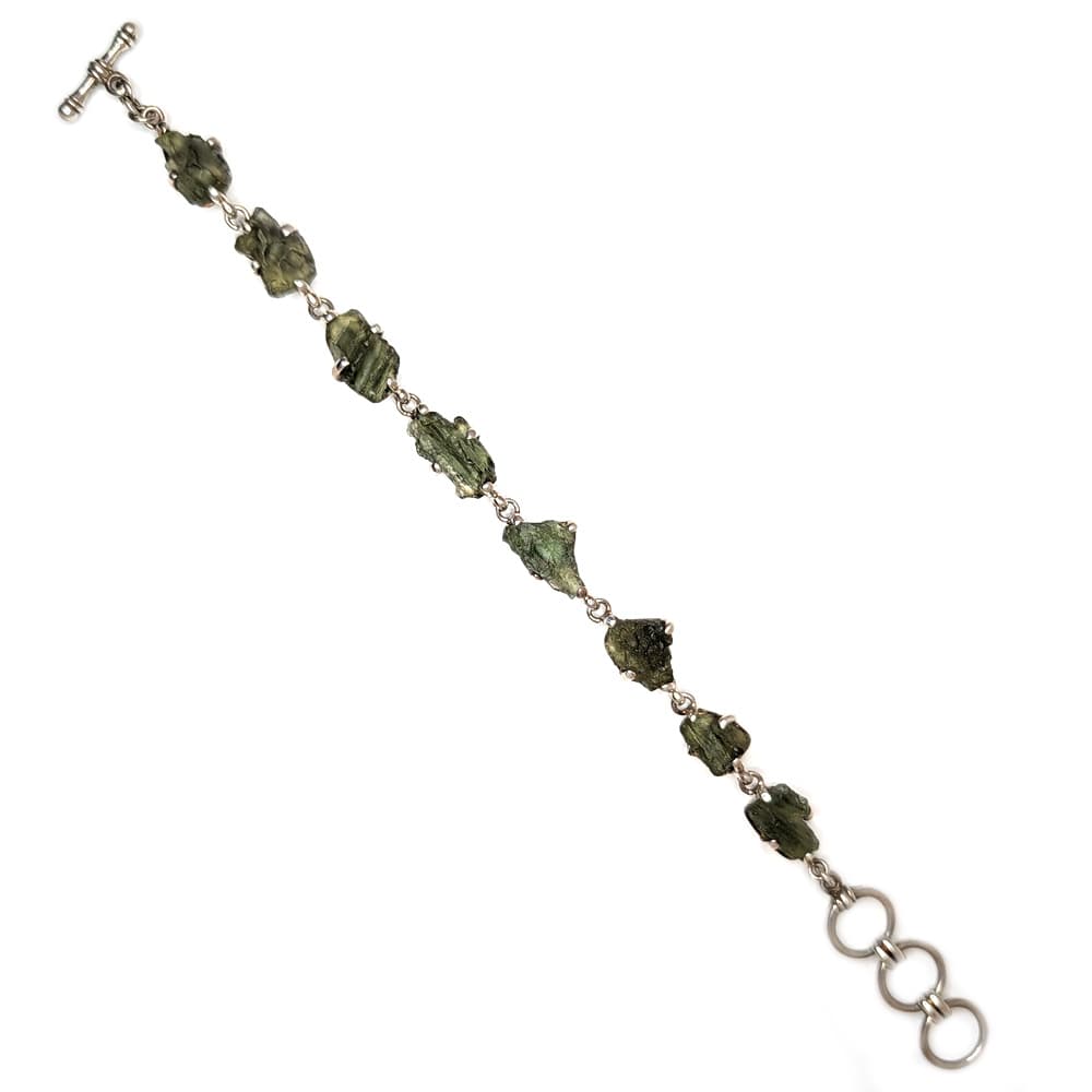 Moldavite Sterling Silver Bracelet - thumbnail 3