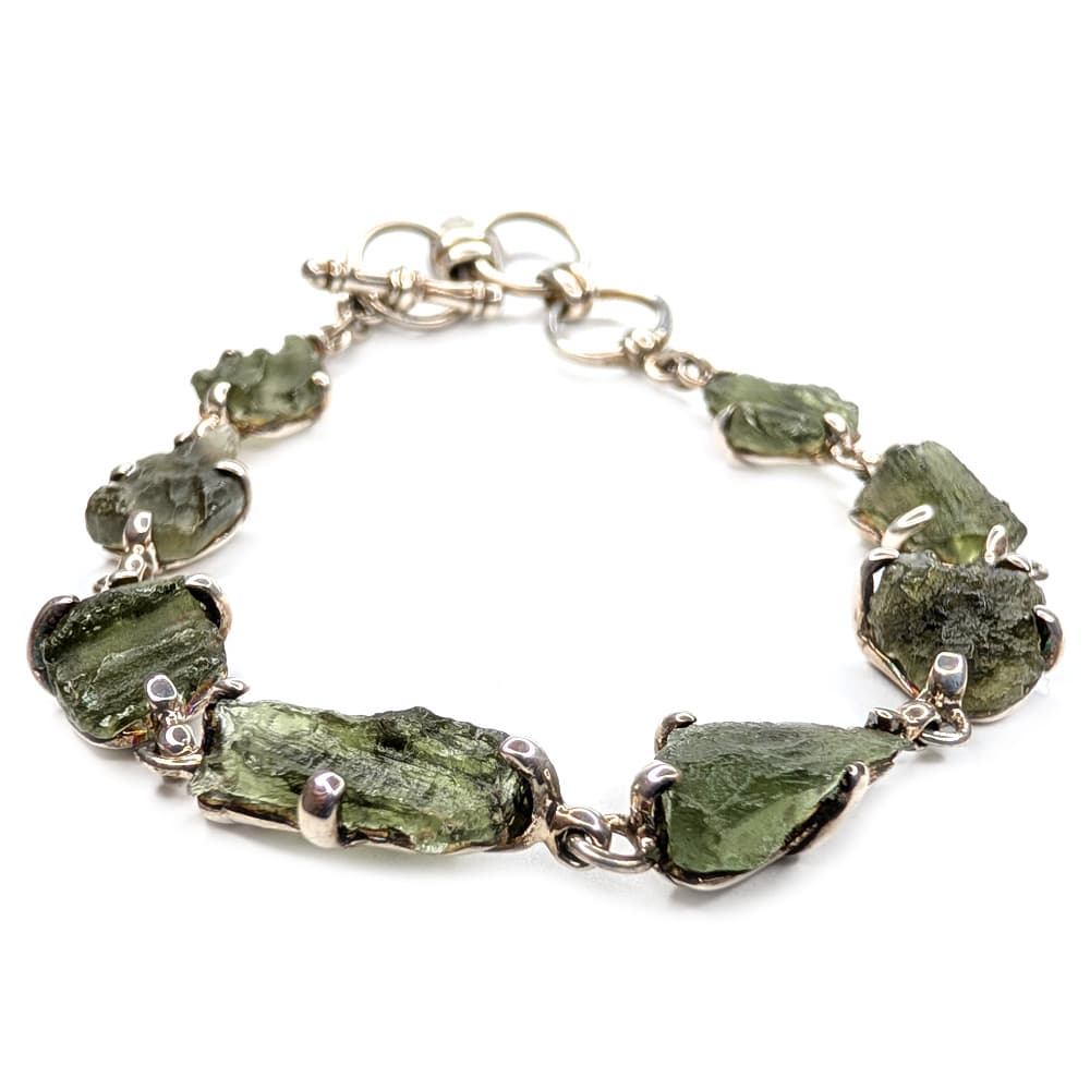 Moldavite Sterling Silver Bracelet - thumbnail 2
