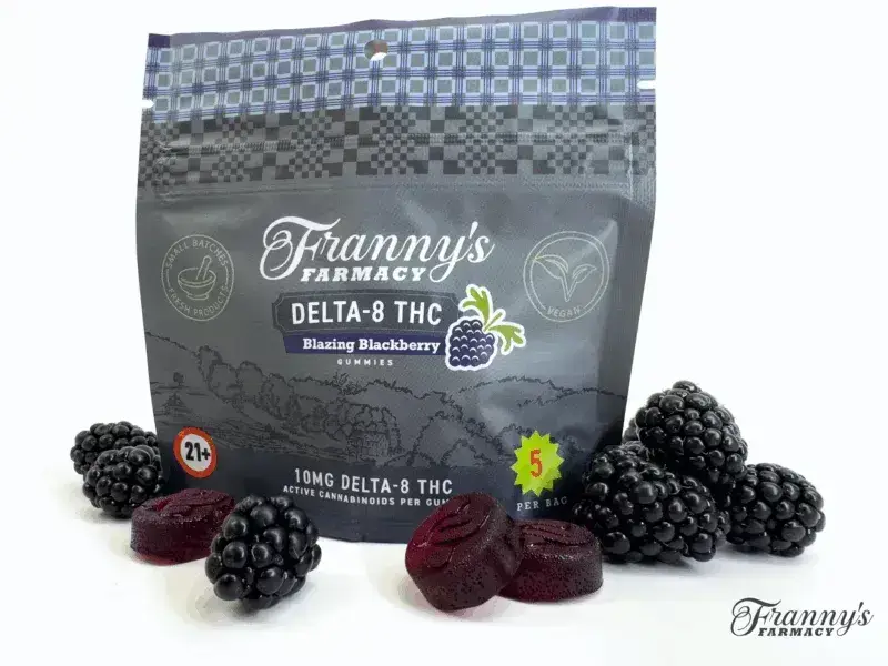 Franny’s Farmacy Delta-8 Blazing Blackberry Gummies, Now Vegan! - thumbnail 4