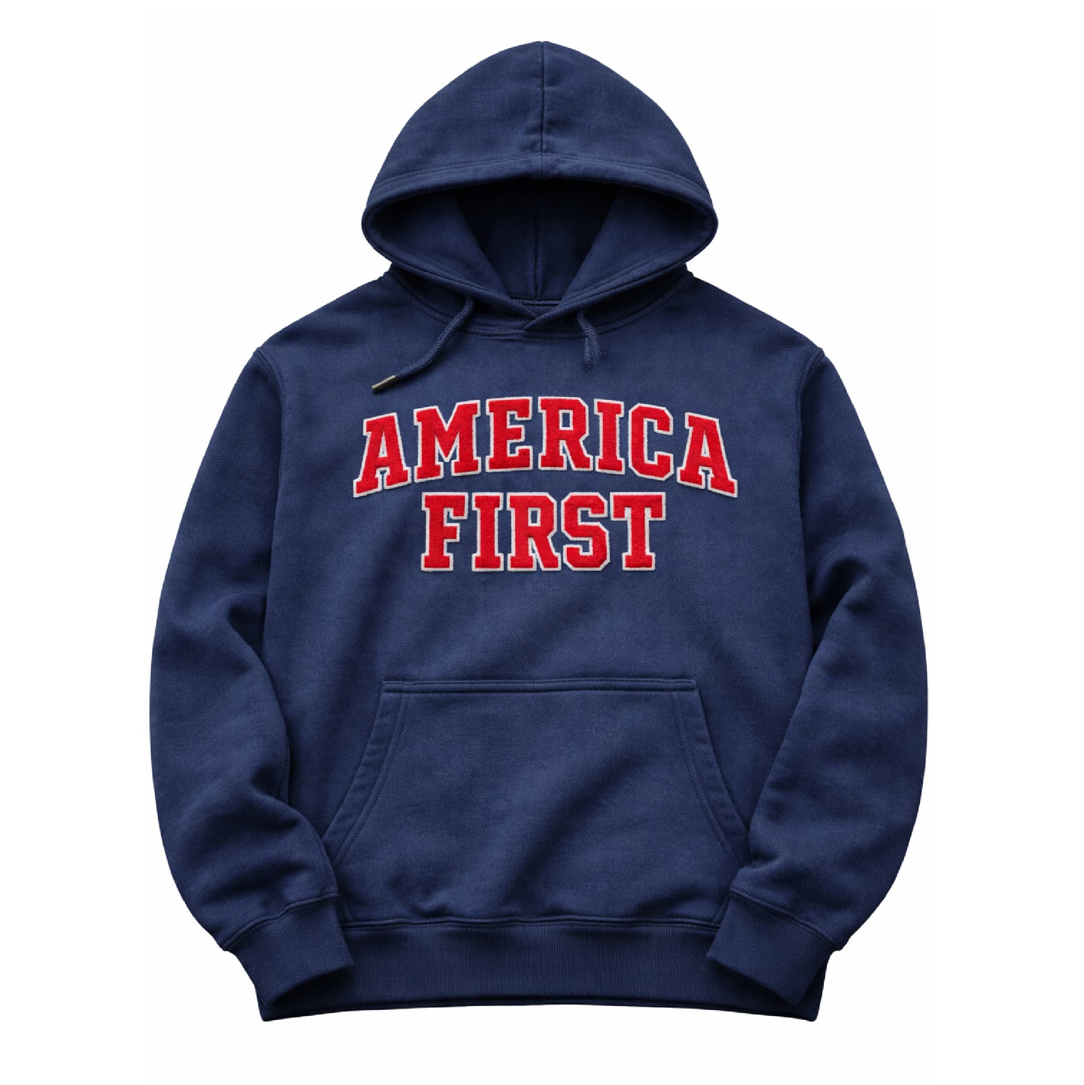 Embroidered Collegiate Hoodie – Navy