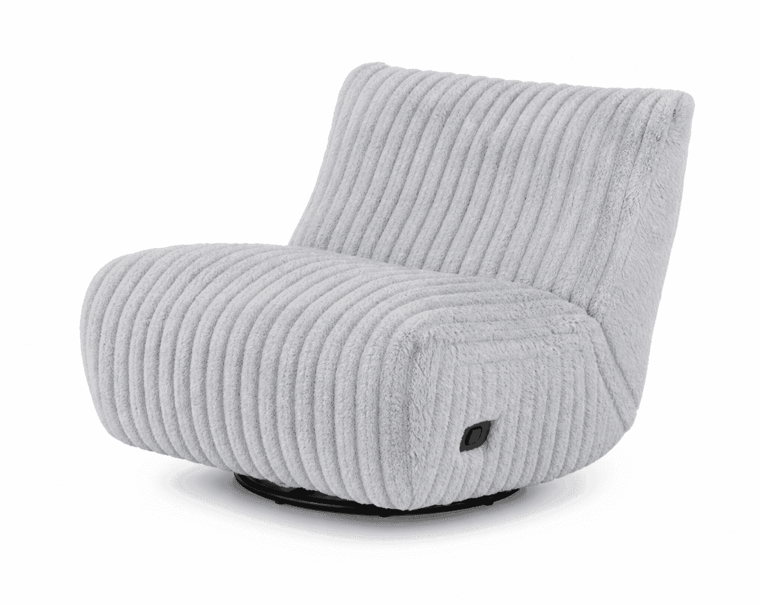 Odyssey Armless Swivel Recliner — Fog Bravo