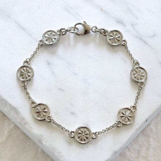 Byzantine Rose Station Bracelet (Sterling Silver)
