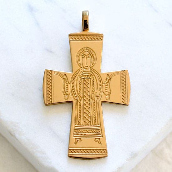 Orans Cross (14kt Yellow Gold) (Large) - thumbnail 2