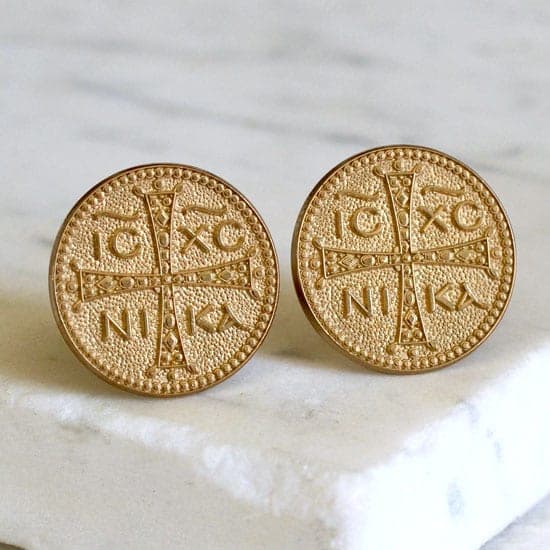 Justinian Cross Cufflink Set (Vermeil)
