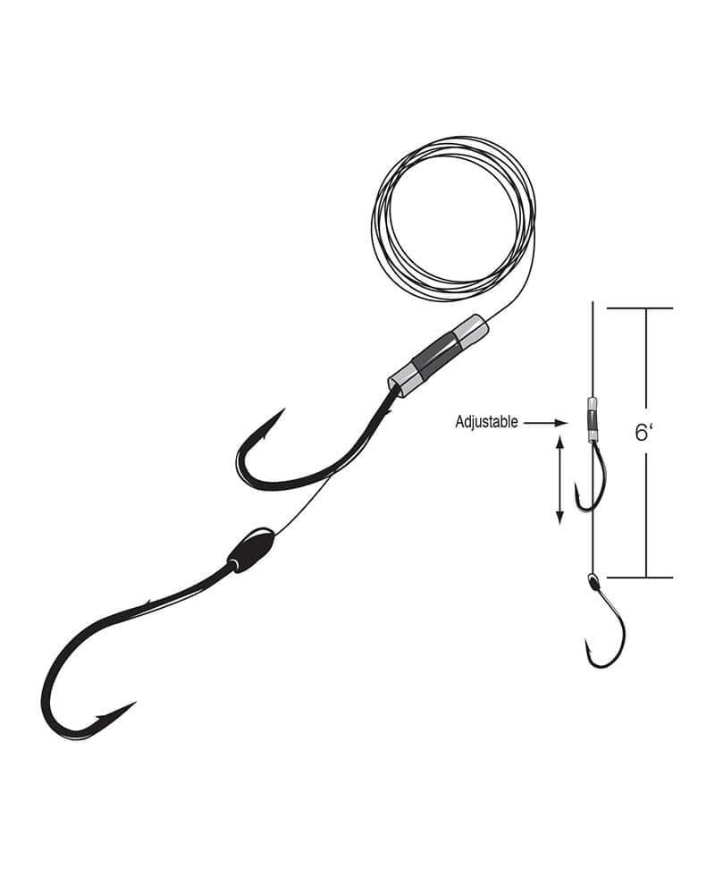 Walleye LG Two Hook Rig (5 Pack) - thumbnail 3