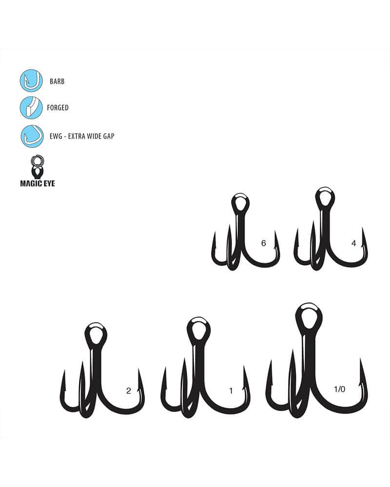 Treble EWG Short Shank (Magic Eye) (6 Pack) - thumbnail 3