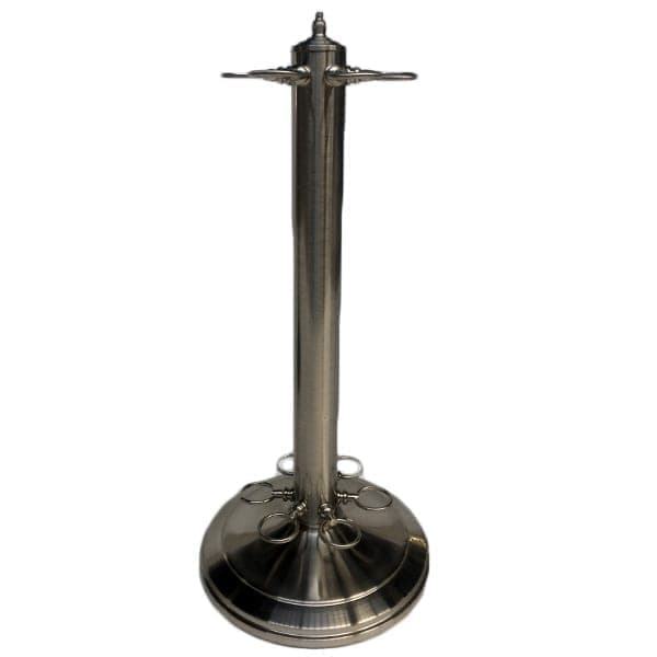 Chrome Metal 6 Cue Floor Rack