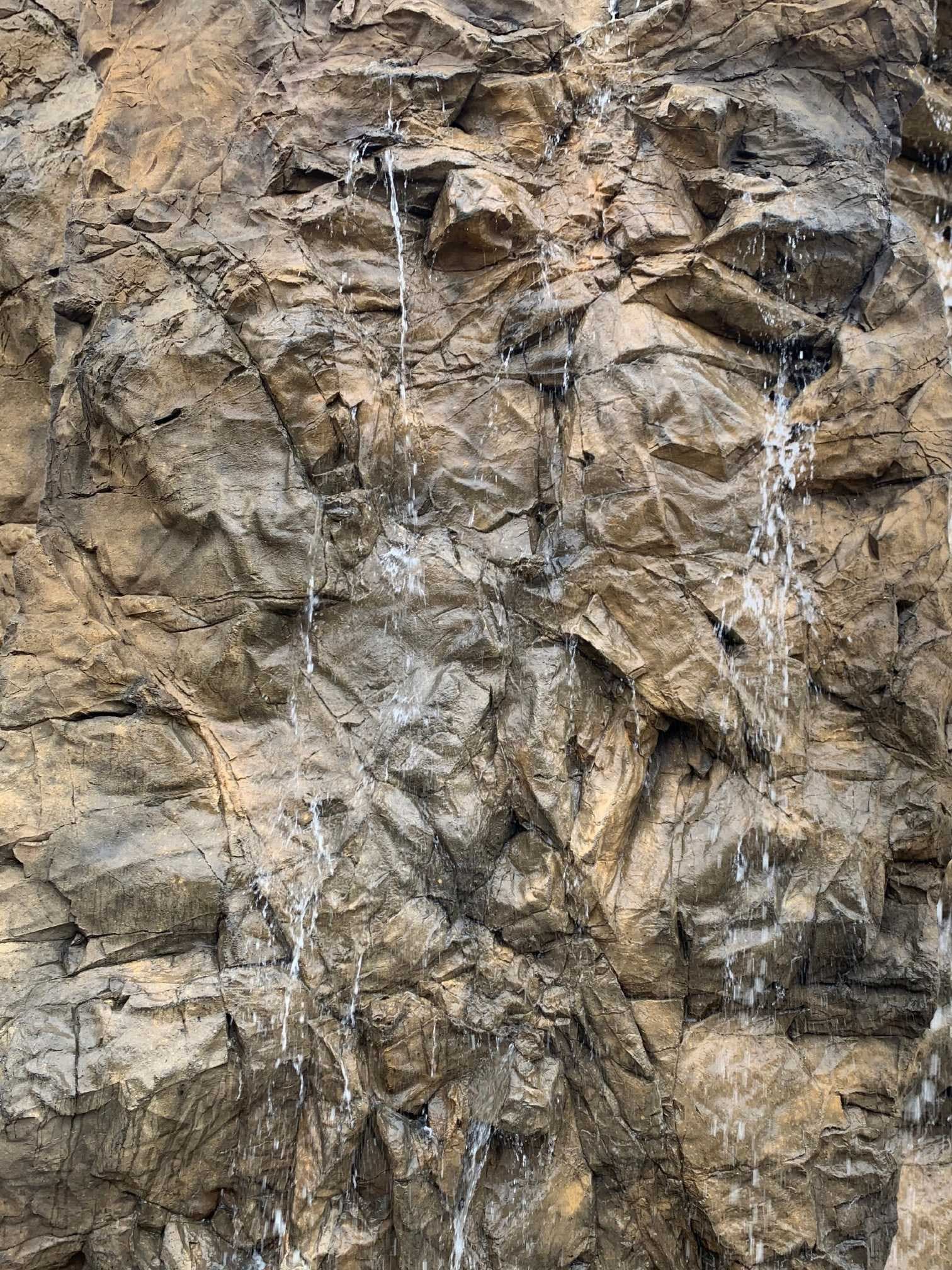 Large Basalt Rock Wall