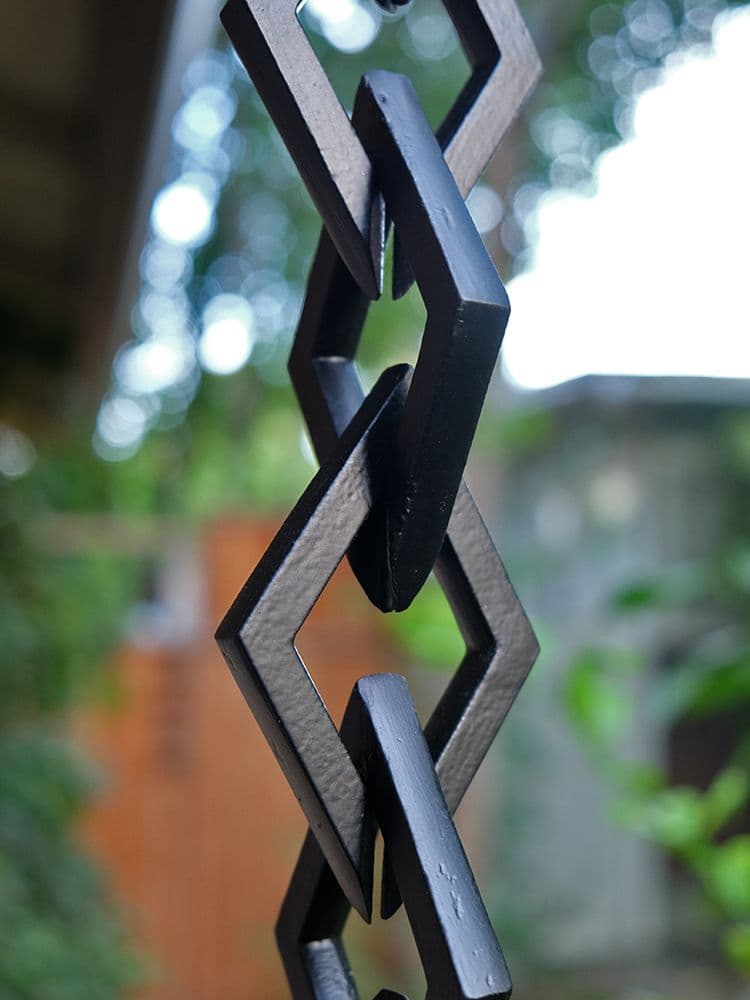 Black Cast Rain Chain Diamond Links