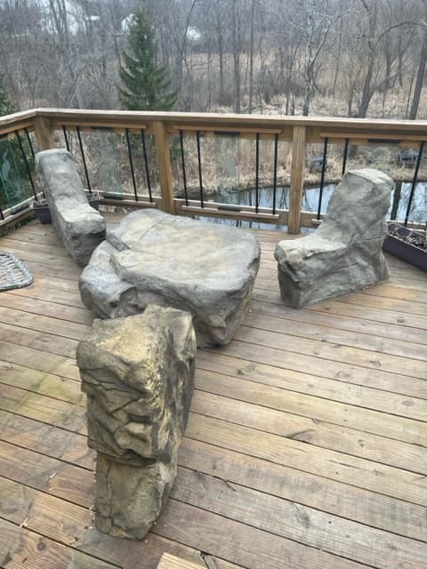 Rock Table & Rock Chairs - thumbnail 2