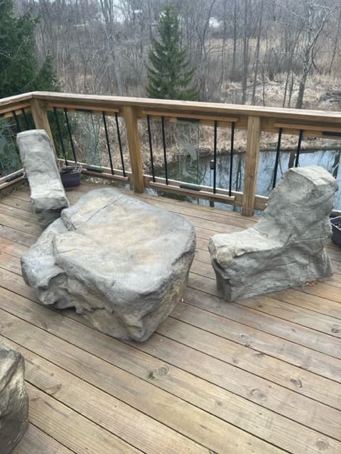 Rock Table & Rock Chairs