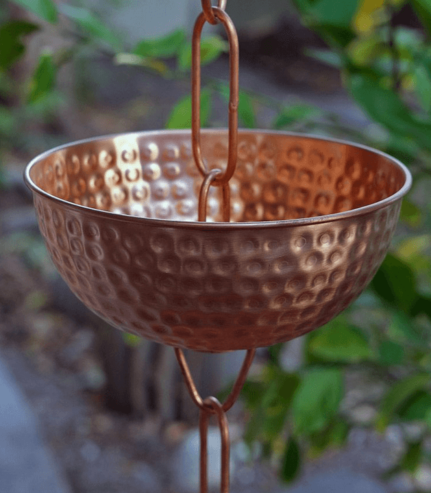 Pure Copper Singing Bowl Rain Chain-5373-COP - thumbnail 3