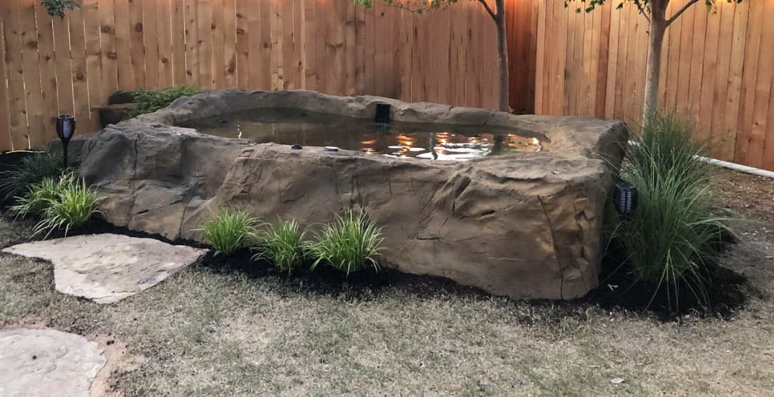 Semi-in Ground Large Koi Pond