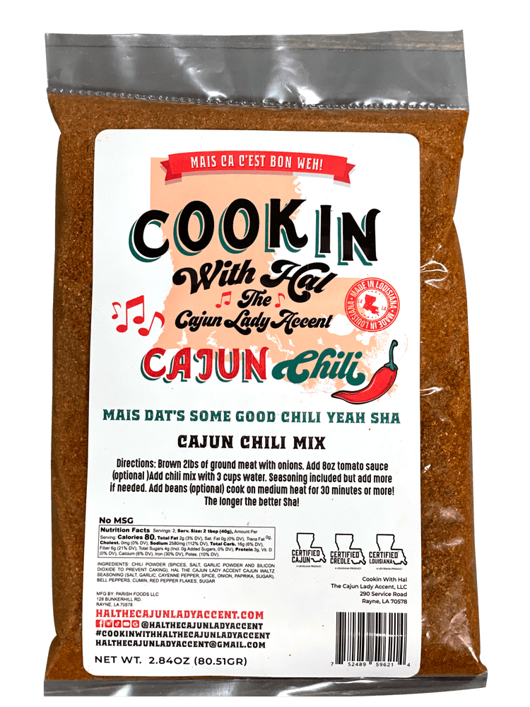 Cookin With Hal The Cajun Lady Accent Cajun Chili Mix