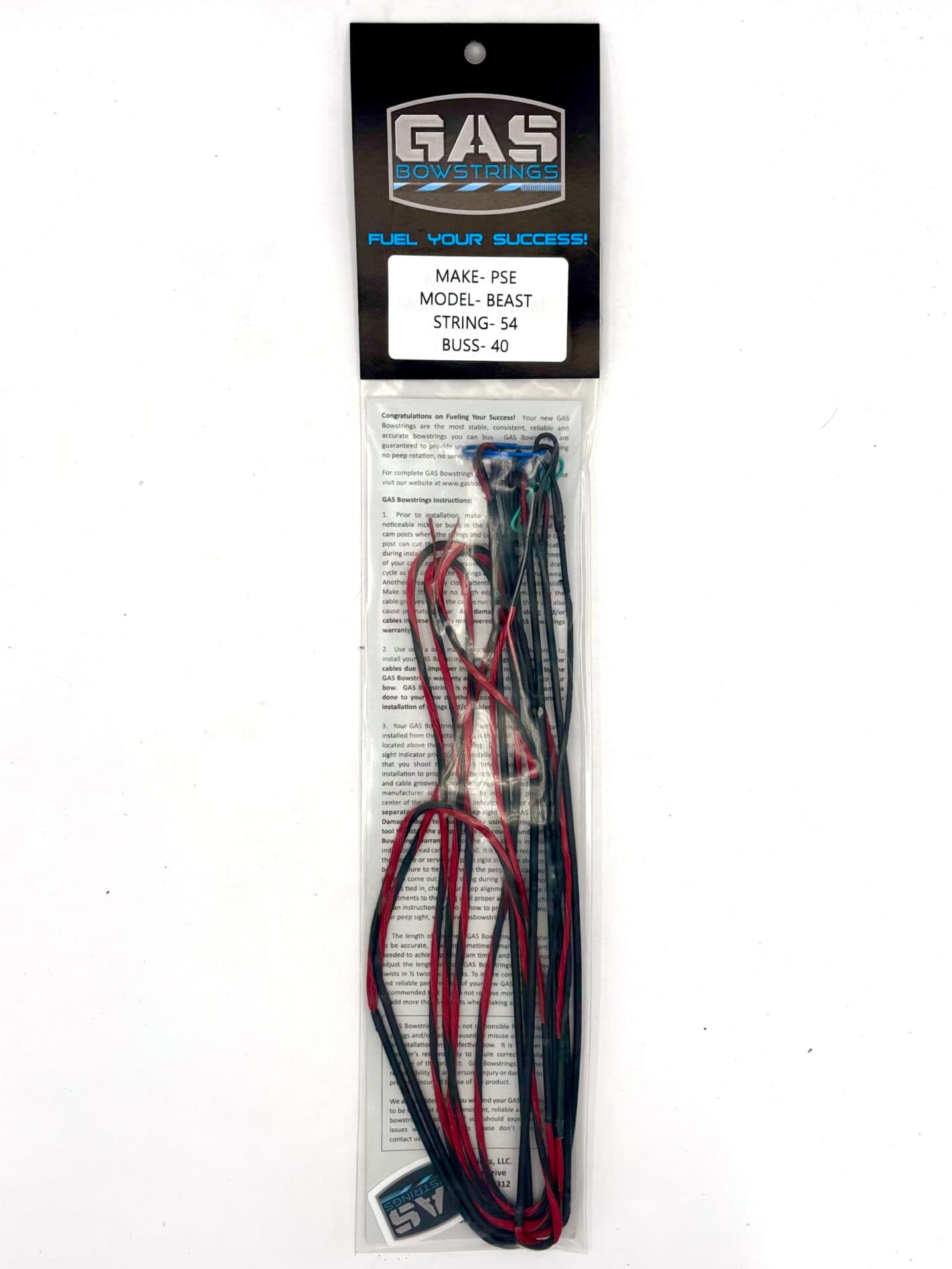PSE BEAST- RED/BLACK TWIST WITH BLACK SERVING