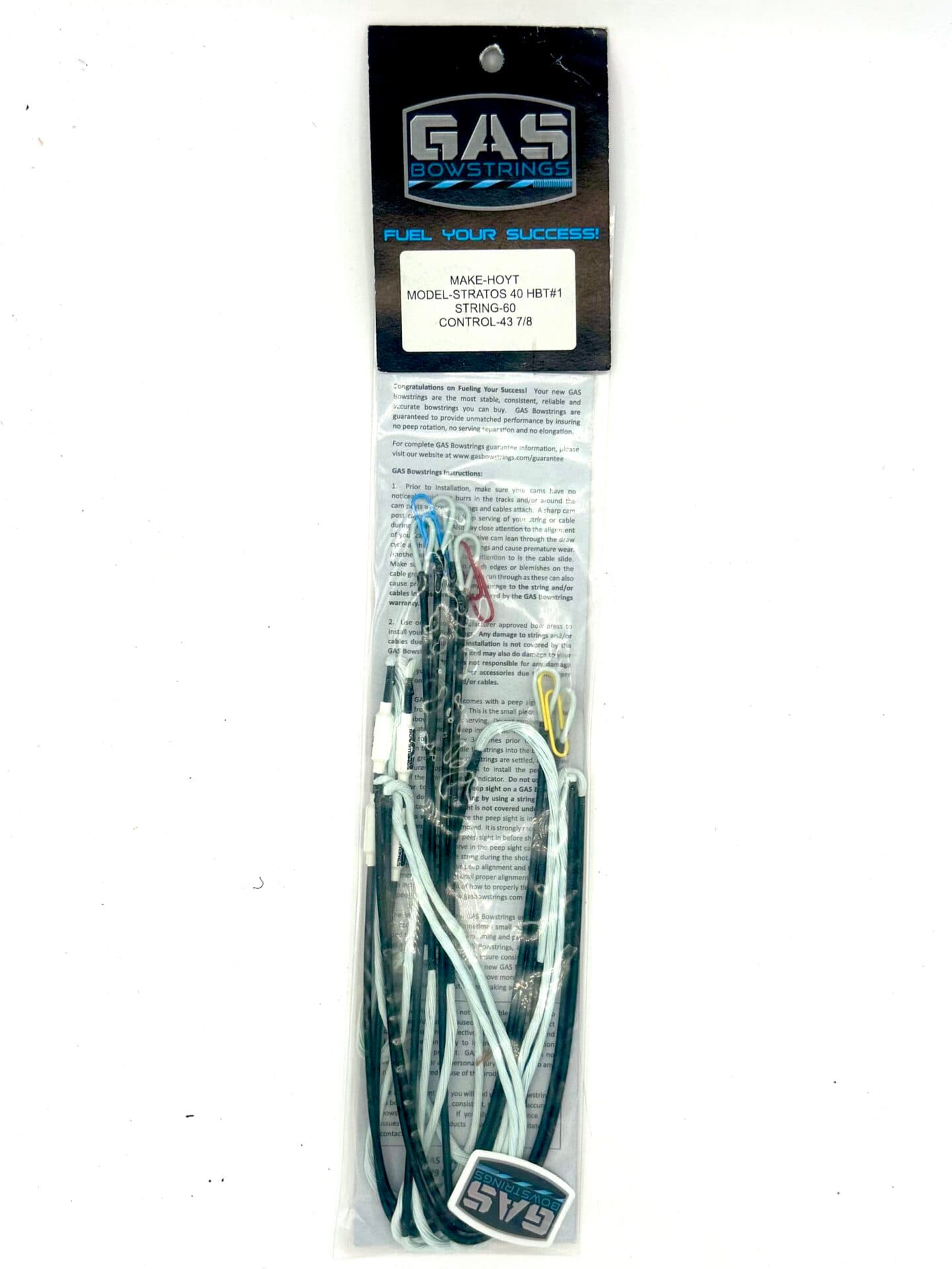 HOYT STRATOS 40 HBT #1 – GHOST XV WITH BLACK SERVING AND BLACK NOCKS