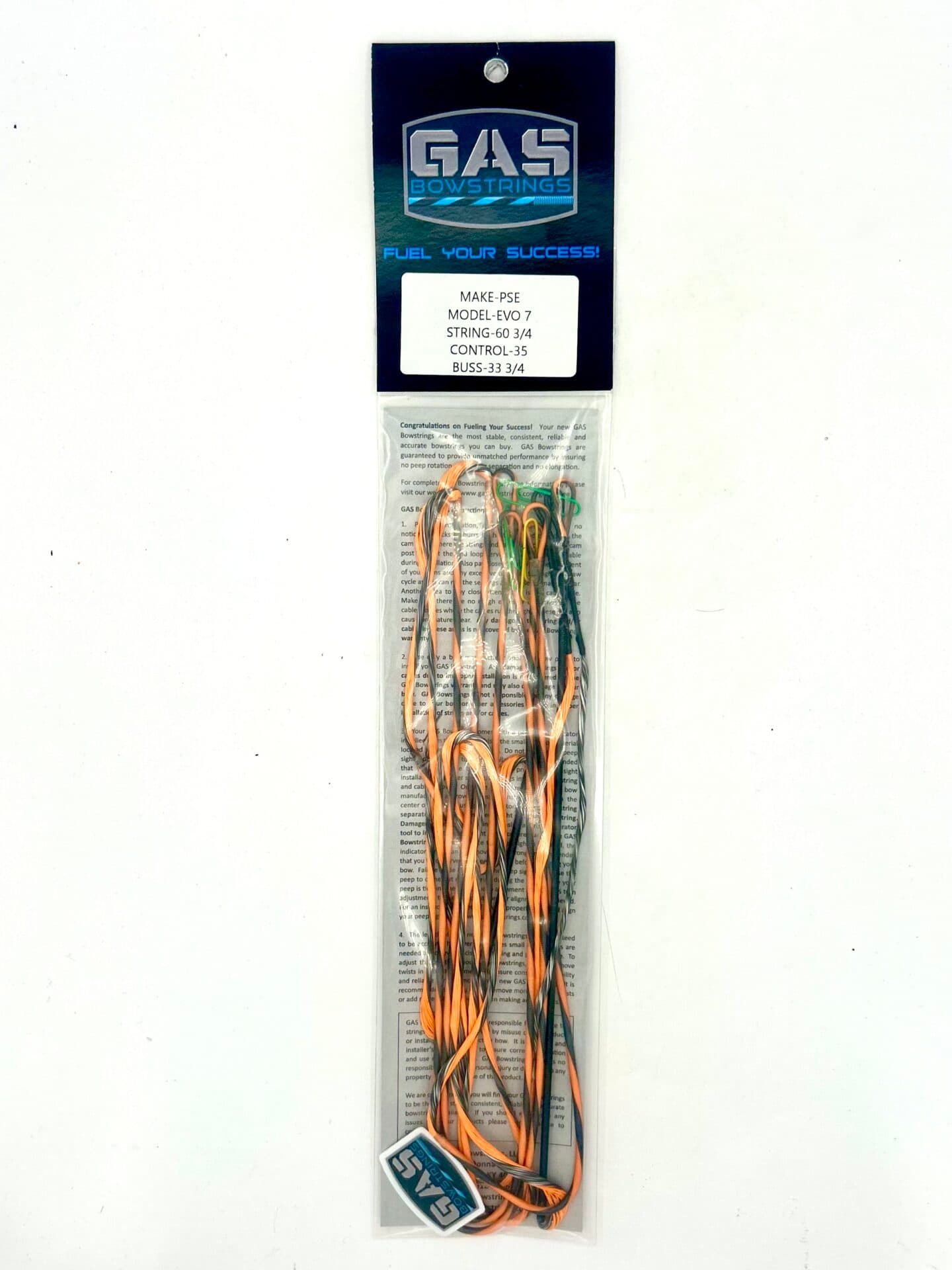 PSE EVO 7 – SUNSET ORANGE & WHITE/BLACK TWIST WITH CLEAR SERVING