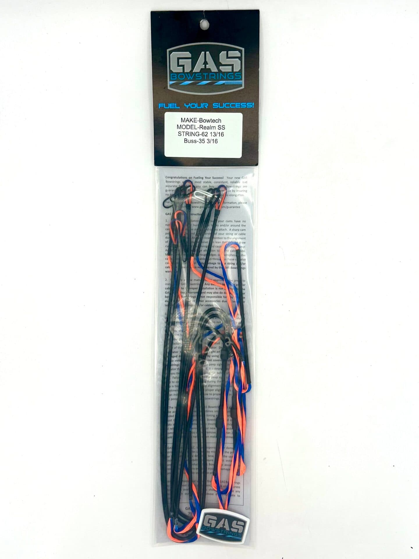 BOWTECH REALM SS – FLO ORANGE/ROYAL BLUE TWIST WITH BLACK SERVING AND BLACK NOCKS