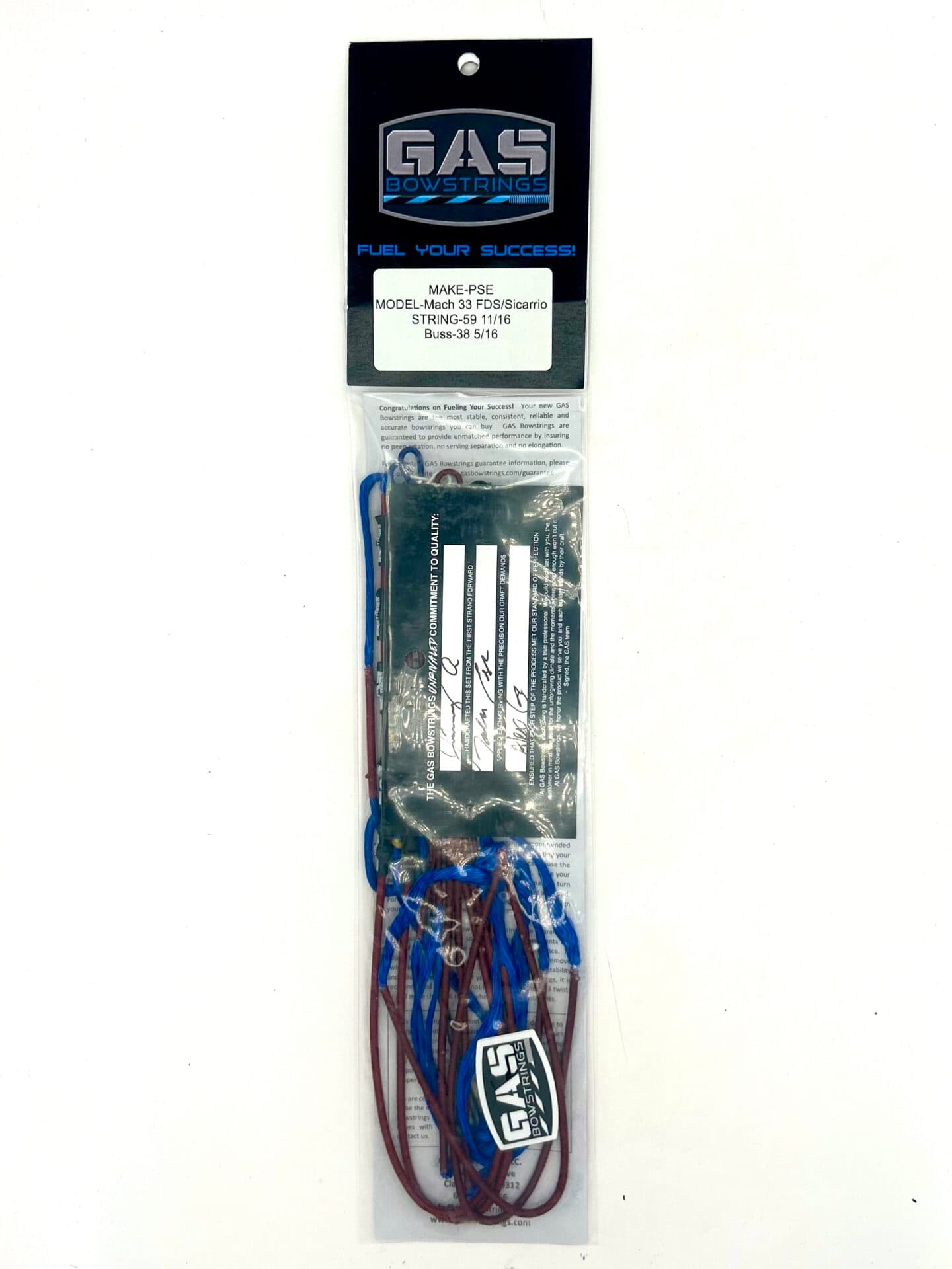 PSE MACH 33 FDS/SICARRIO – ROYAL BLUE WITH MTN. BERRY SERVING AND BLACK NOCKS