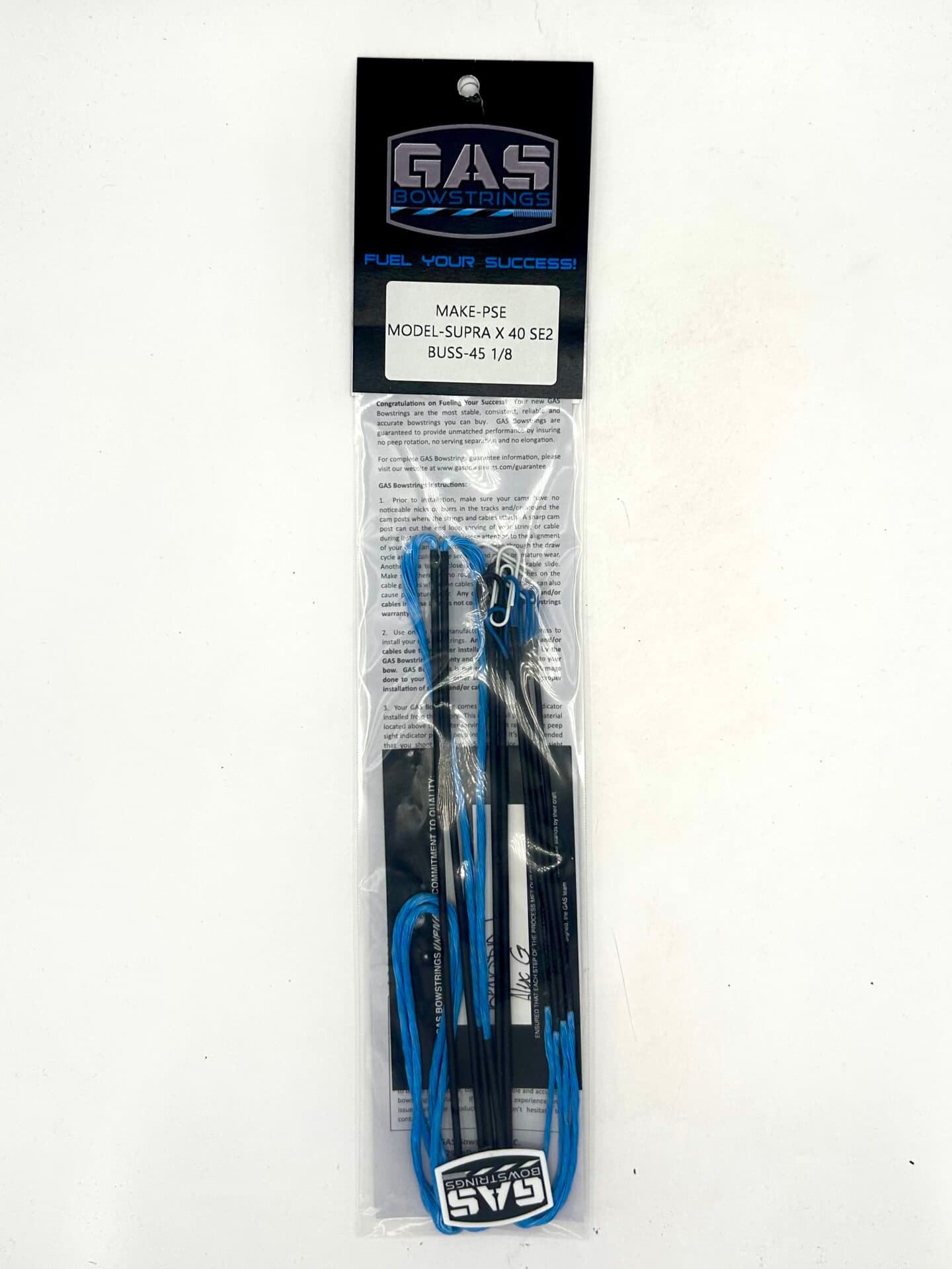 PSE SUPRA X 40 SE2 – BUSS ONLY – ELECTRIC BLUE WITH BLACK SERVING