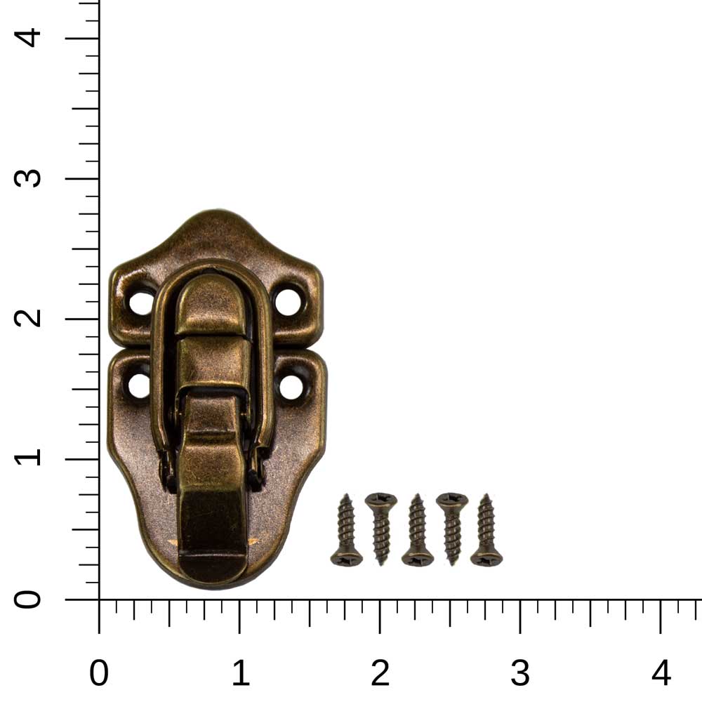 Part 1294 – Antique Brass Draw Latch - thumbnail 2