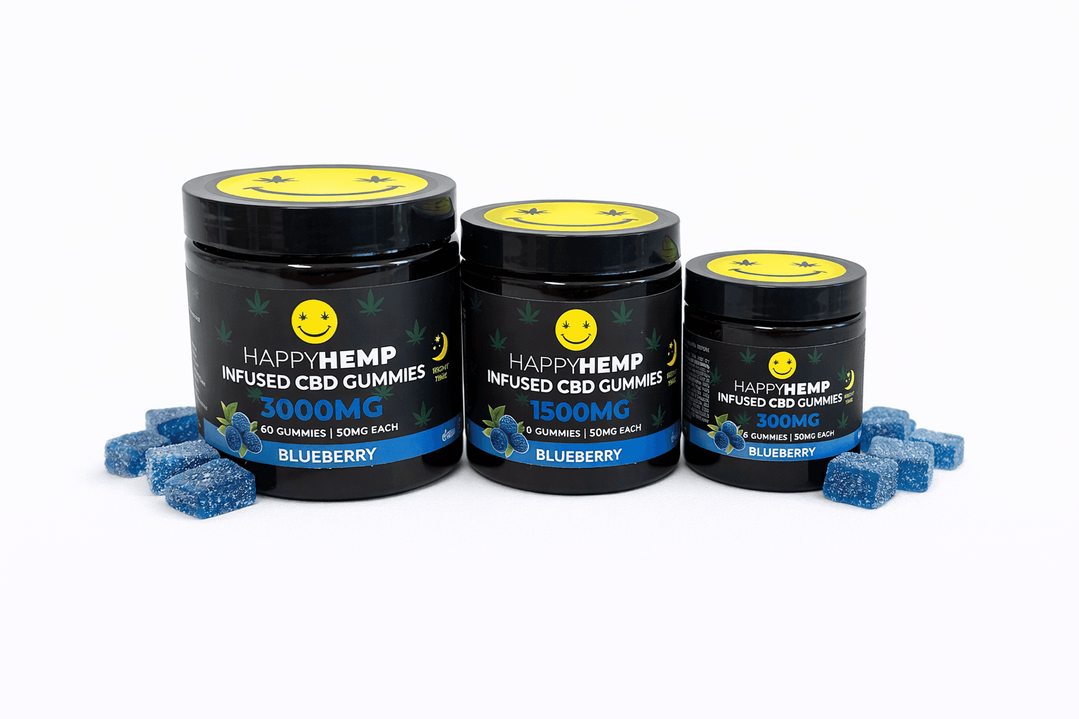 Blue Raspberry Night Time Infused CBD Gummies for Sleep