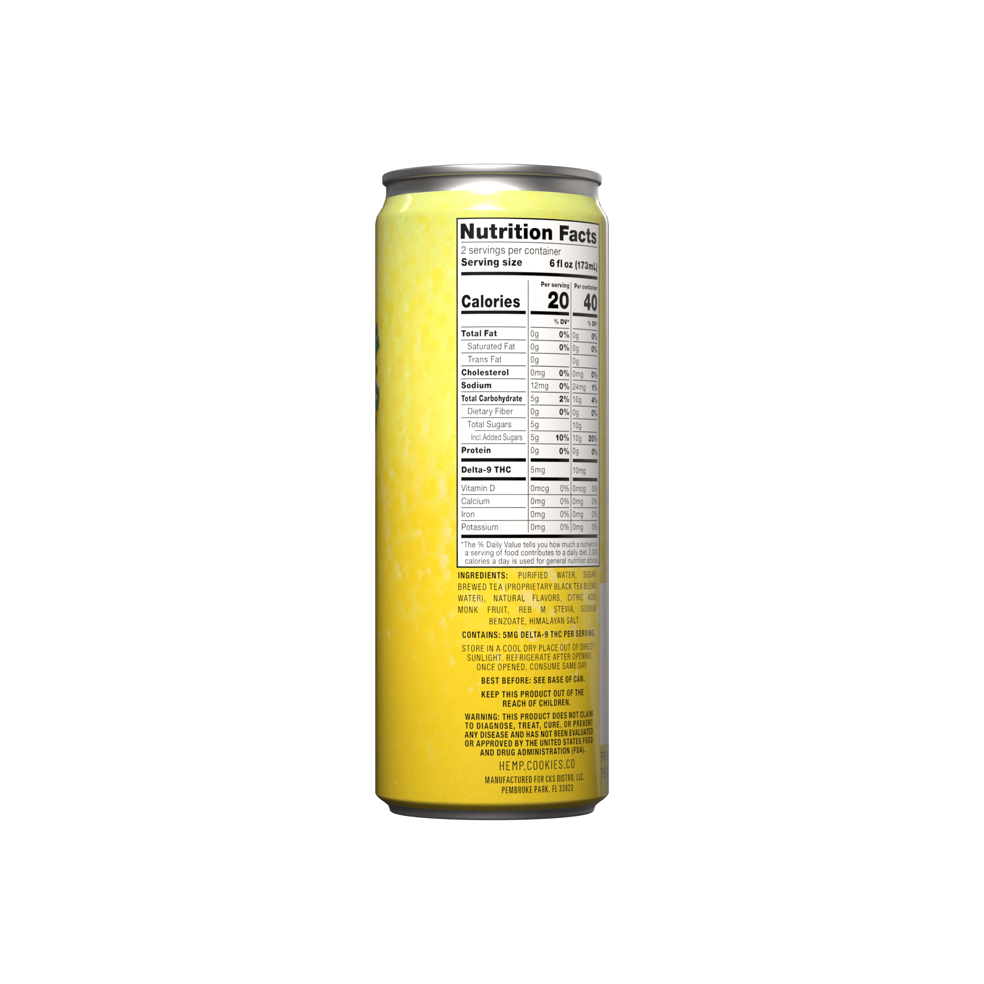 Cookies Delta-9 THC Seltzer – Lemoncello Lemonade (4 Pack) - thumbnail 3