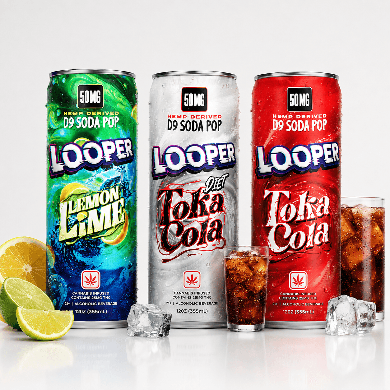 Looper Delta-9 THC Soda 50mg – 4 Pack
