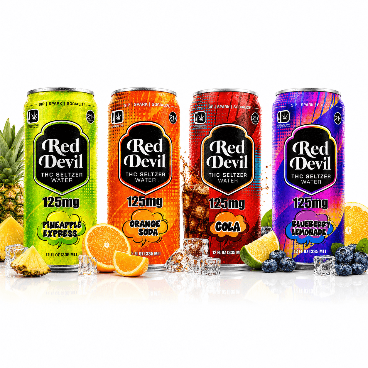 Red Devil THC Seltzer 125mg – 4 Pack