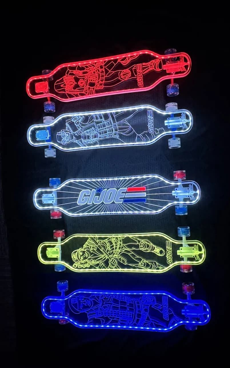 Baroness GI JOE LED Acrylic Longboard | Hasbro x Everyone Skate - thumbnail 2
