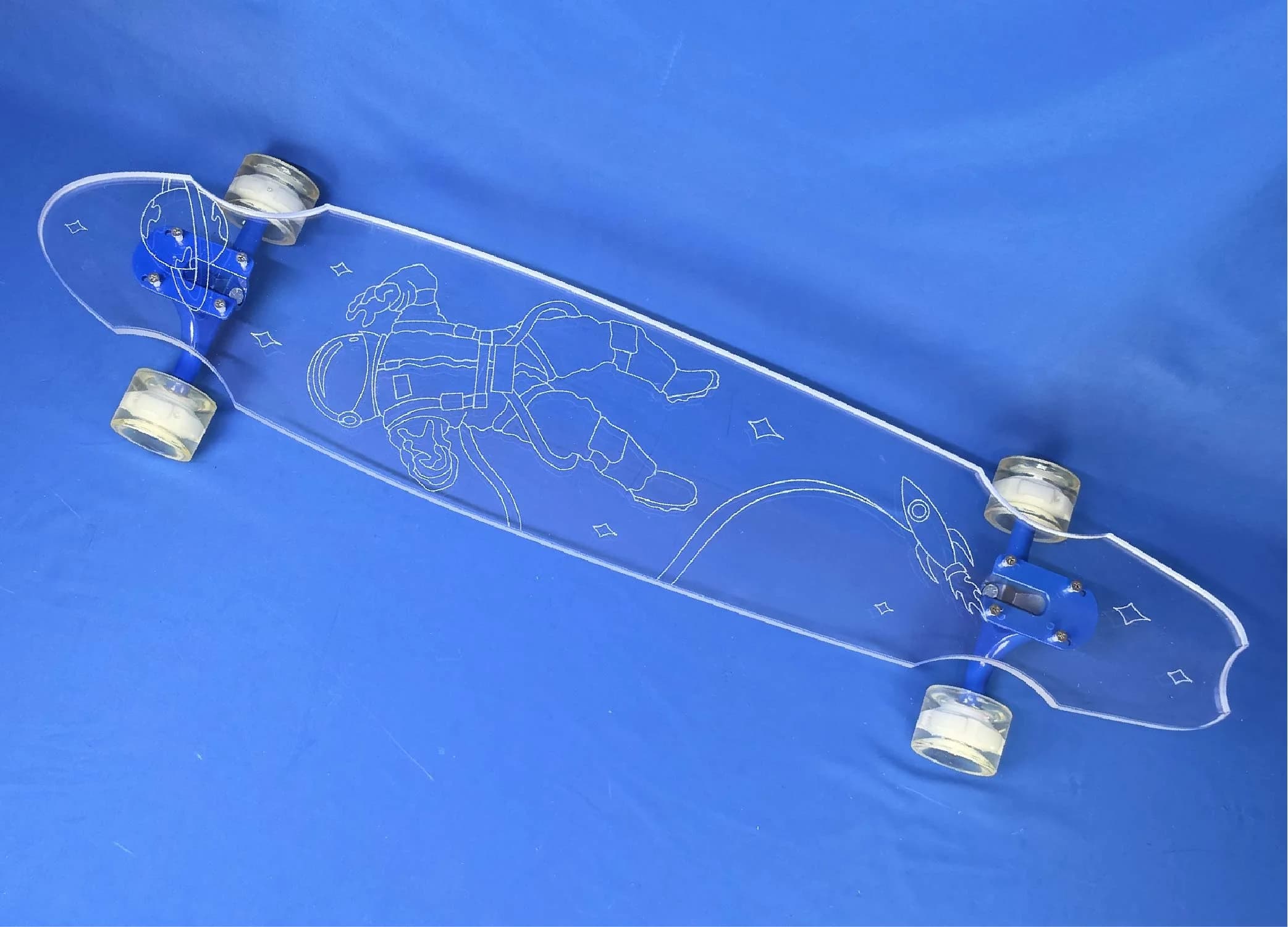 40″ Wheel Cut Astronaut Longboard, Closeout
