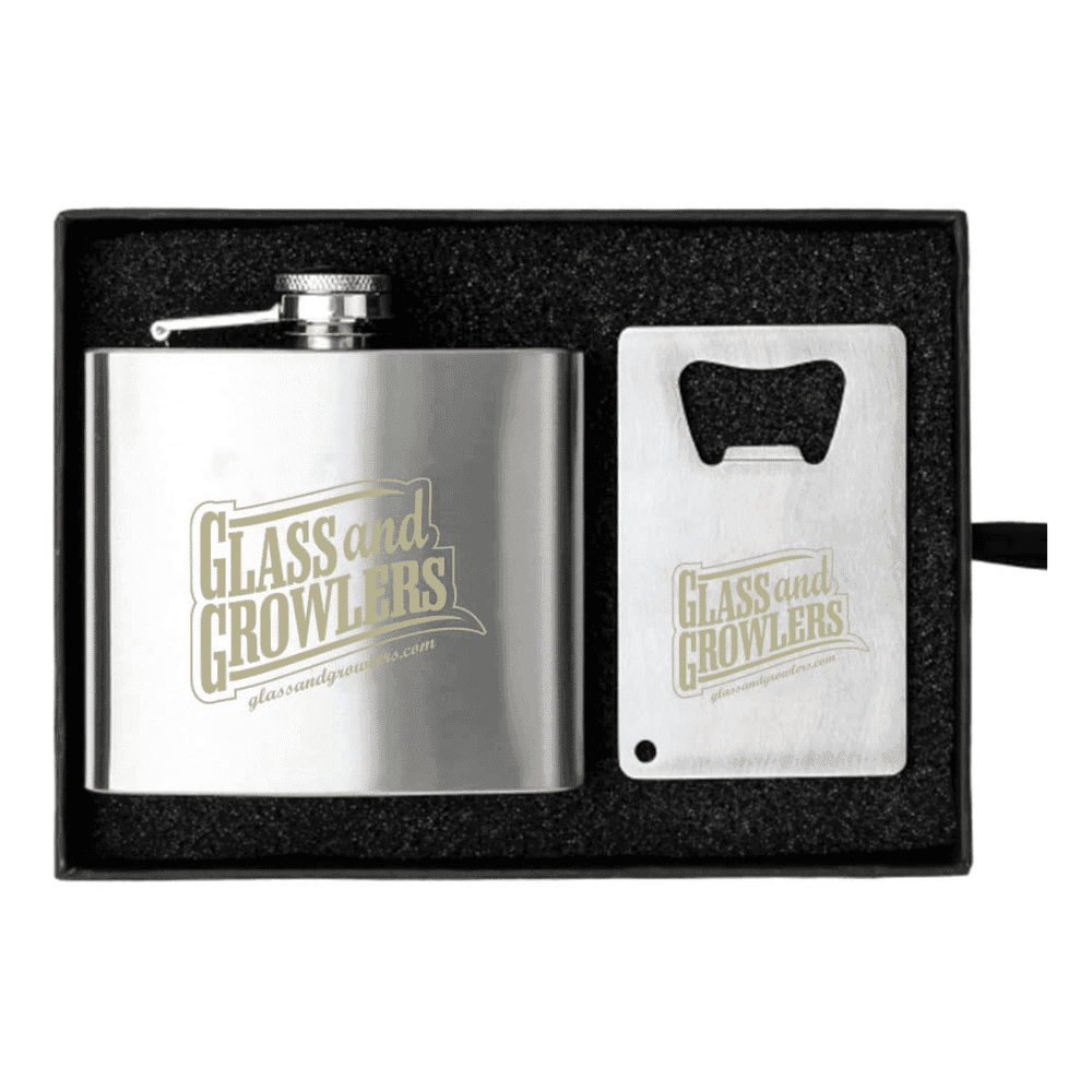 Flask and Bottle Opener Gift Set – 5 oz Crafter
