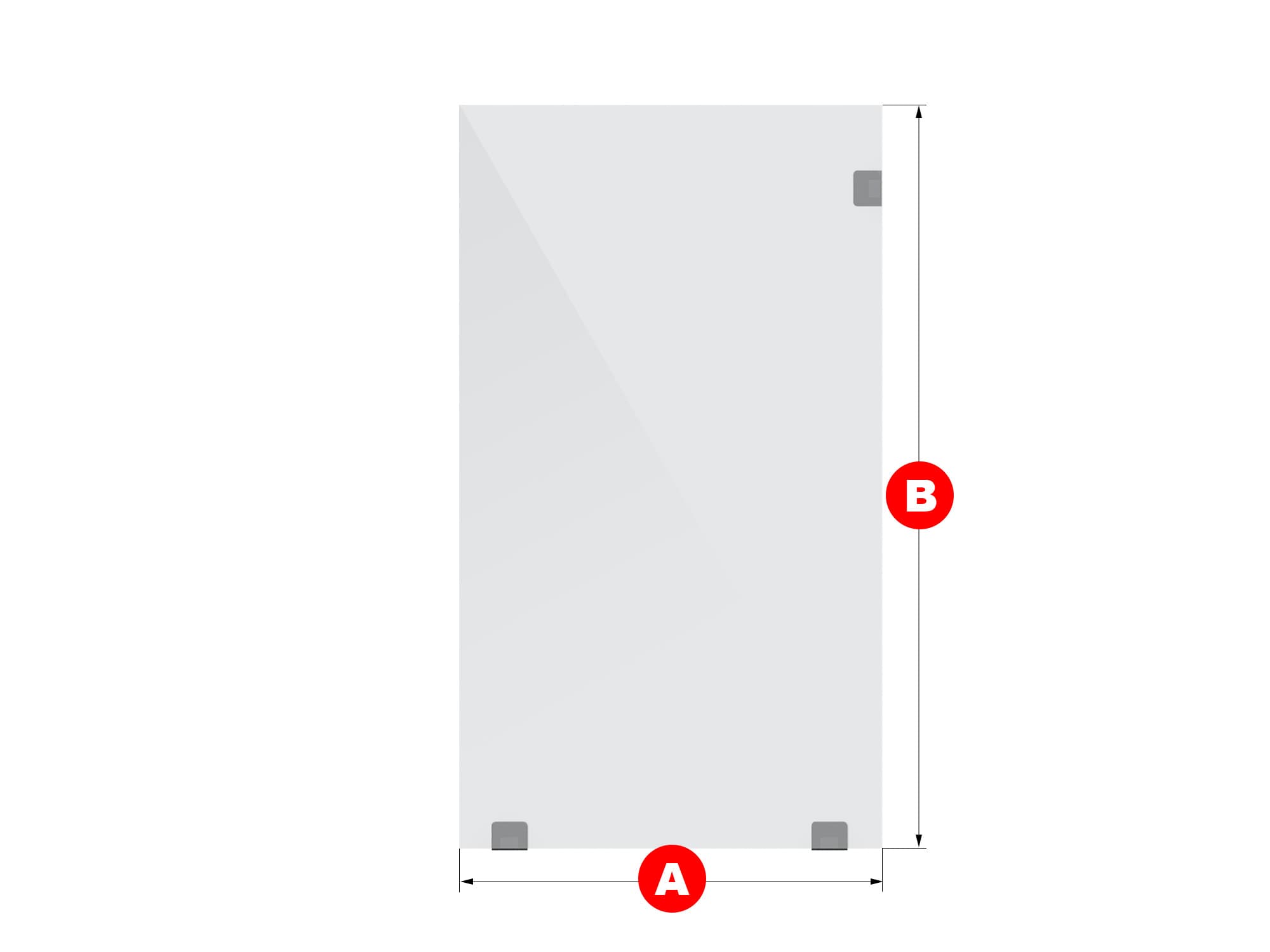 Rectangular Frameless Glass Panel - thumbnail 2