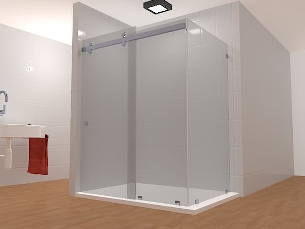 Sliding Glass Shower 90 Degree Right Return Panel - thumbnail 2