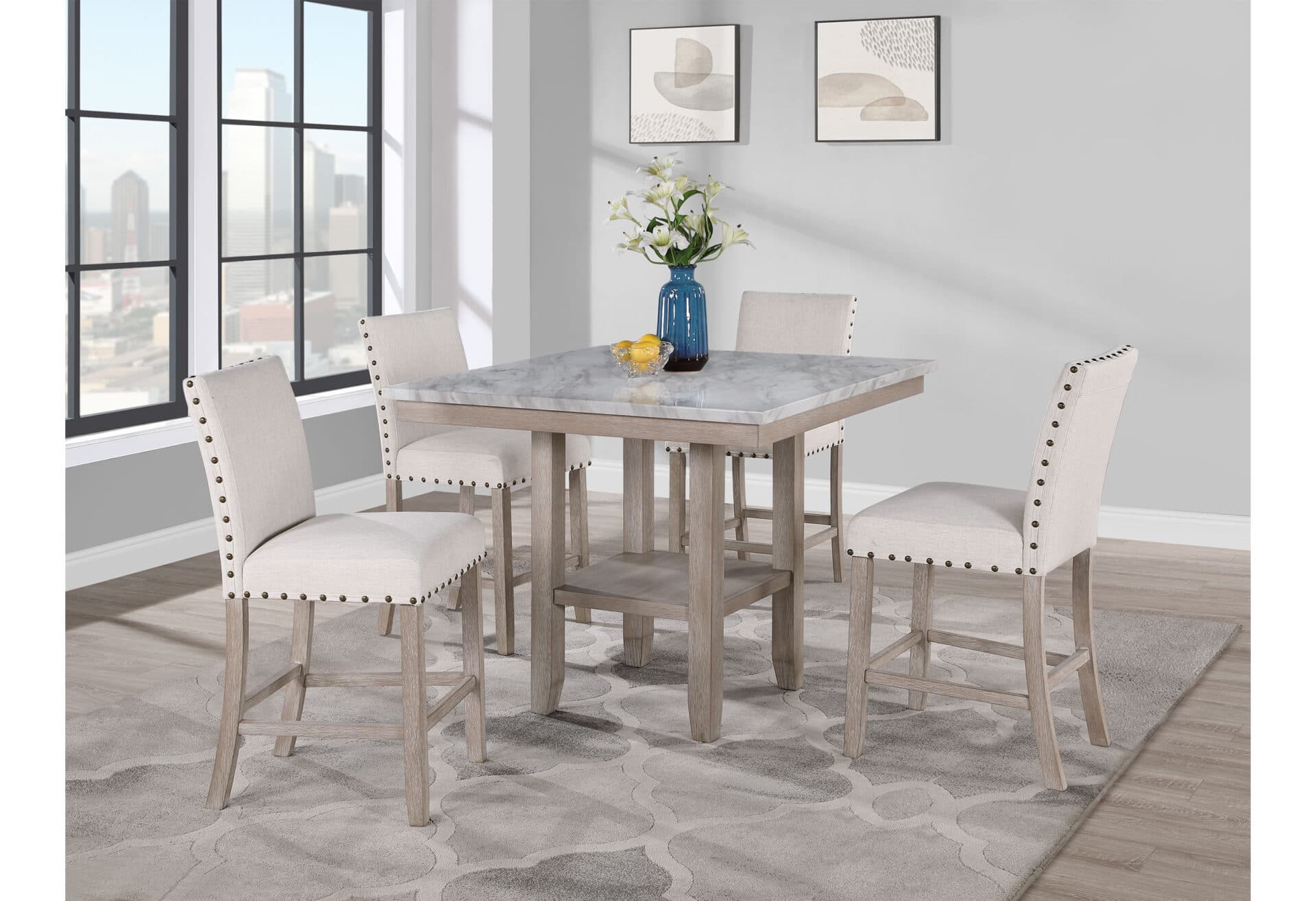 D1622 WHITE BAR STOOL - thumbnail 4