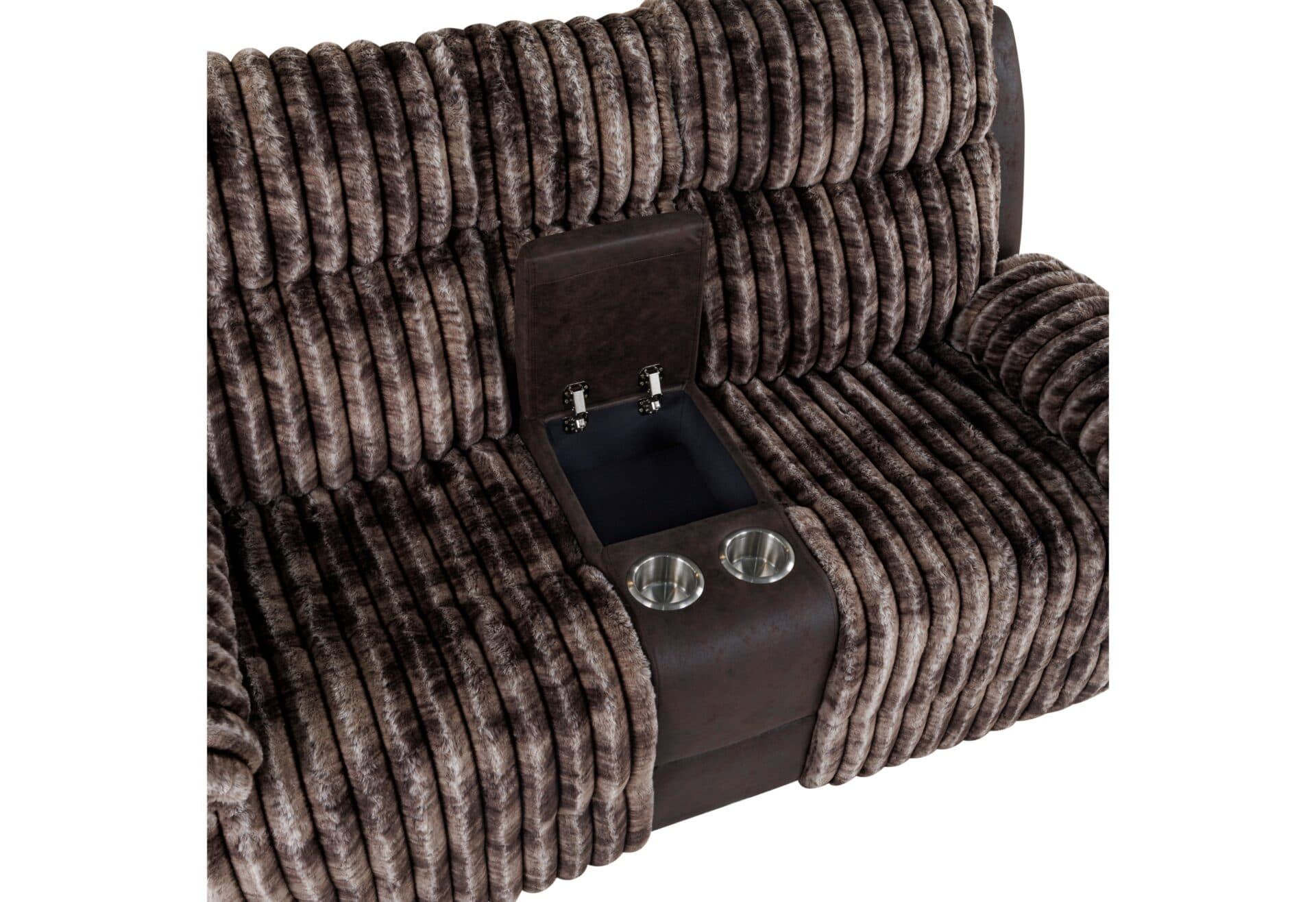 U6028 BROWN CONSOLE RECLINING LOVESEAT - thumbnail 4