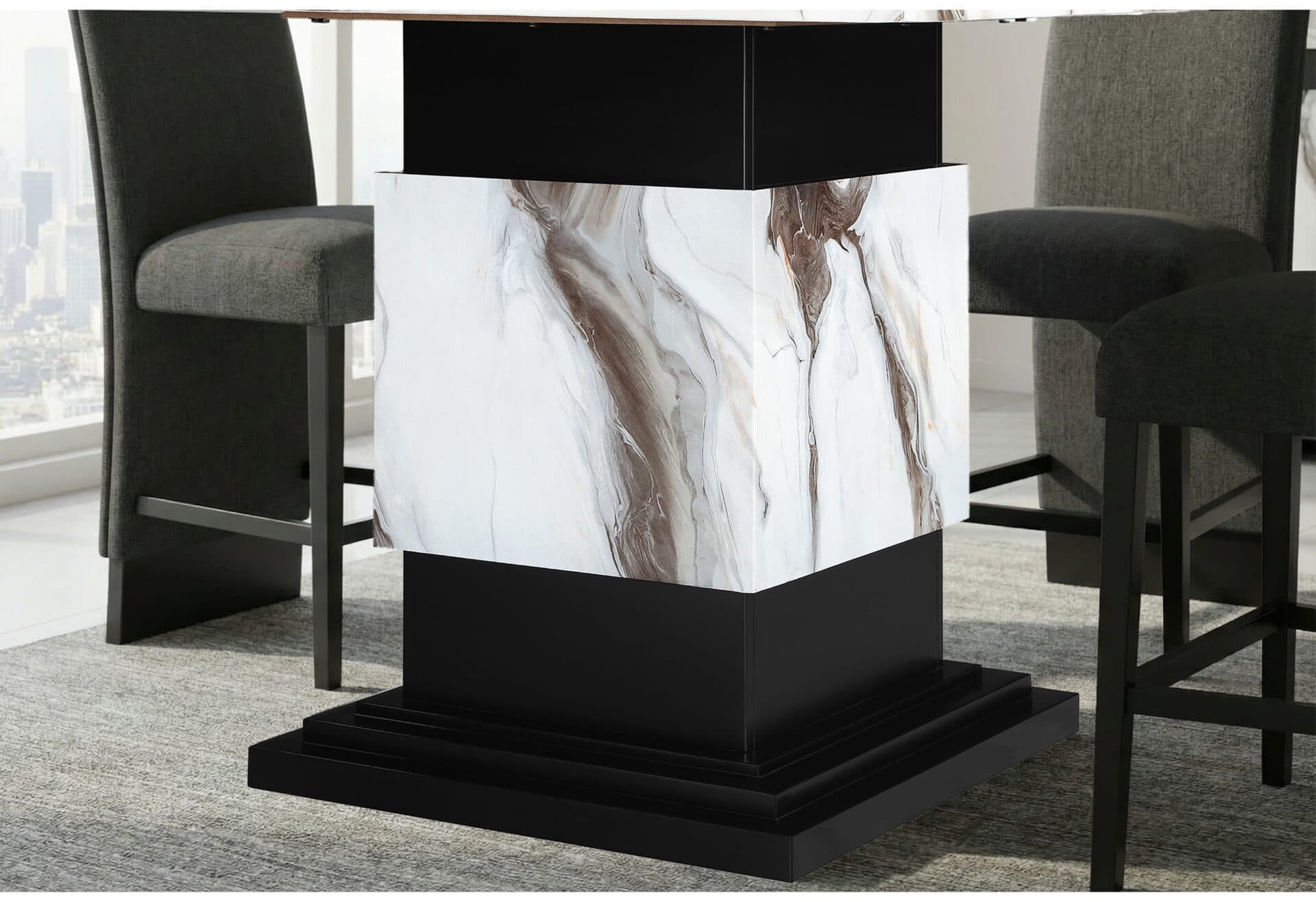 D12 BAR TABLE AND 4 BAR STOOLS - thumbnail 2
