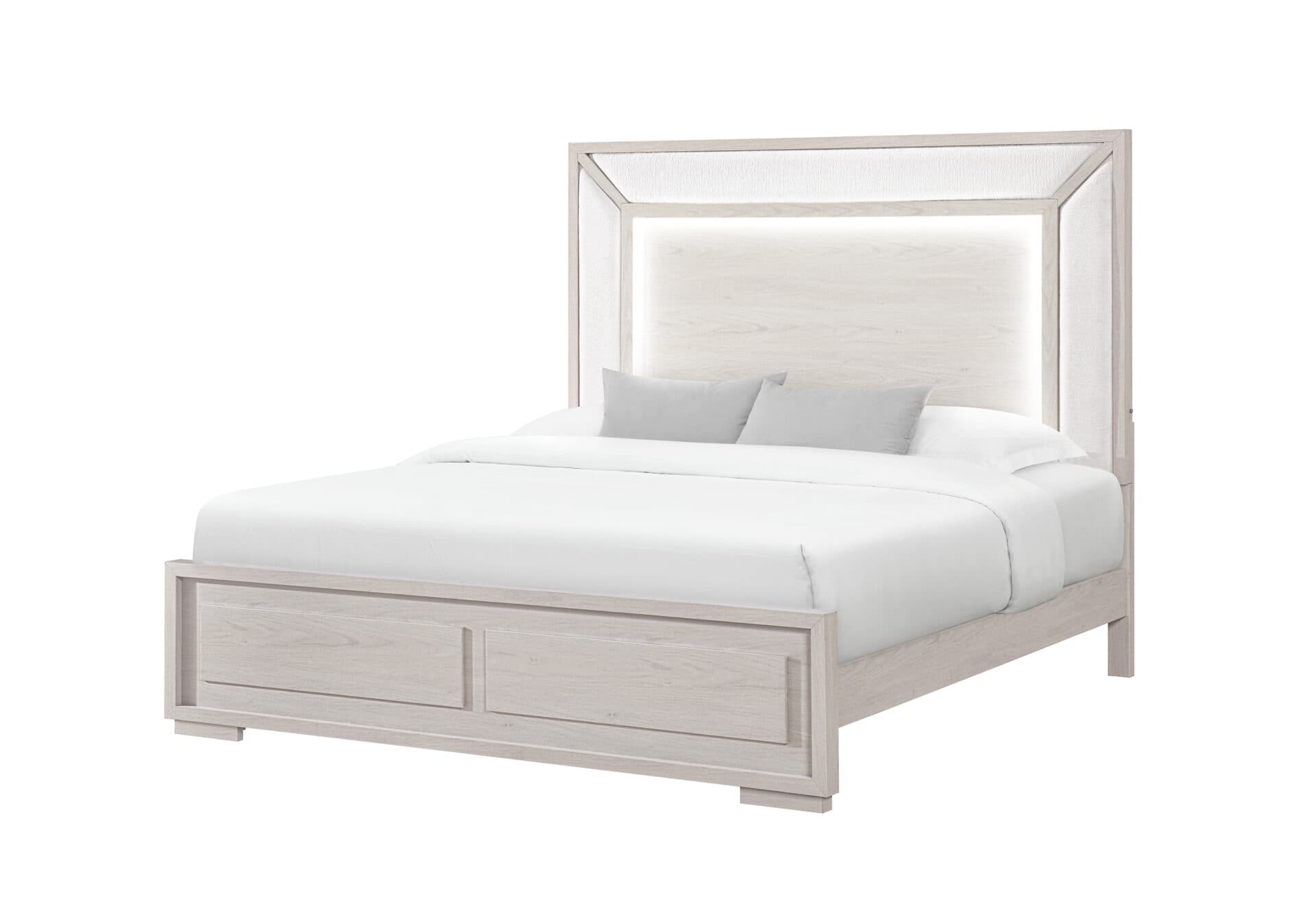 CLARA BEIGE QUEEN BED WITH LED - thumbnail 2