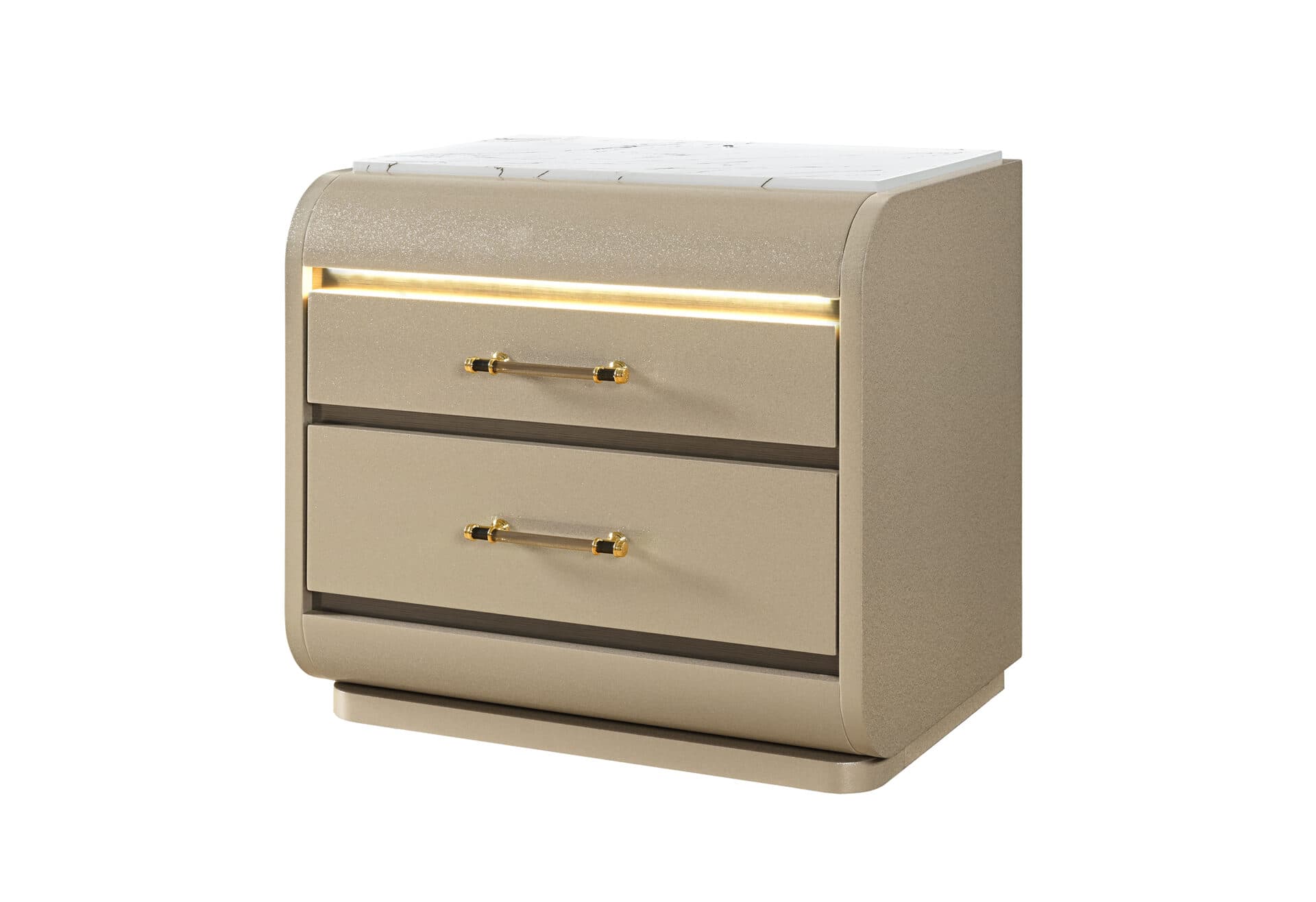 GENESIS GOLD NIGHTSTAND WITH LED - thumbnail 2