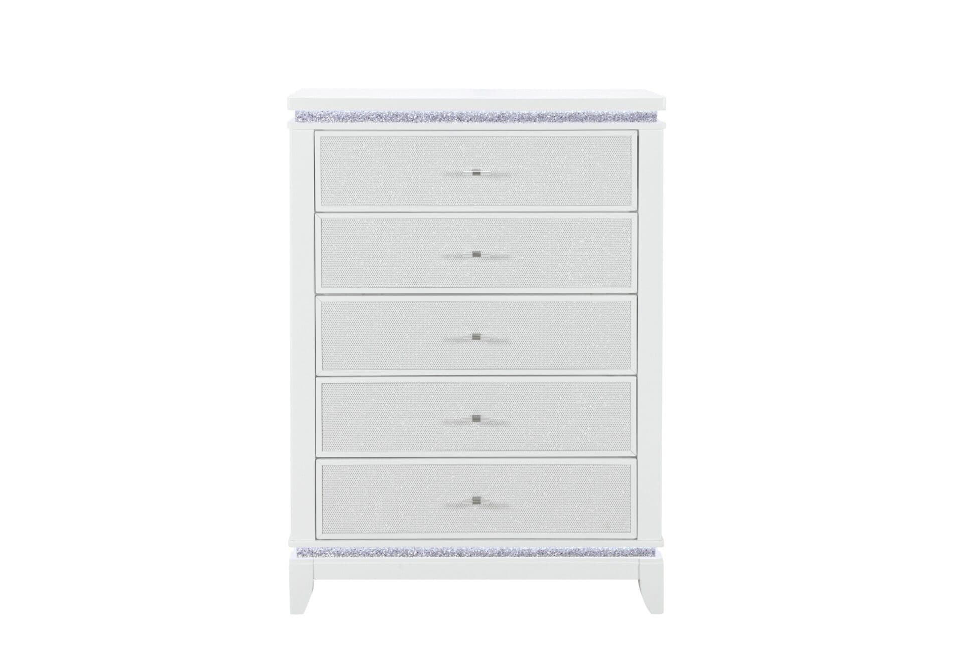 ALINA WHITE CHEST WITH LED