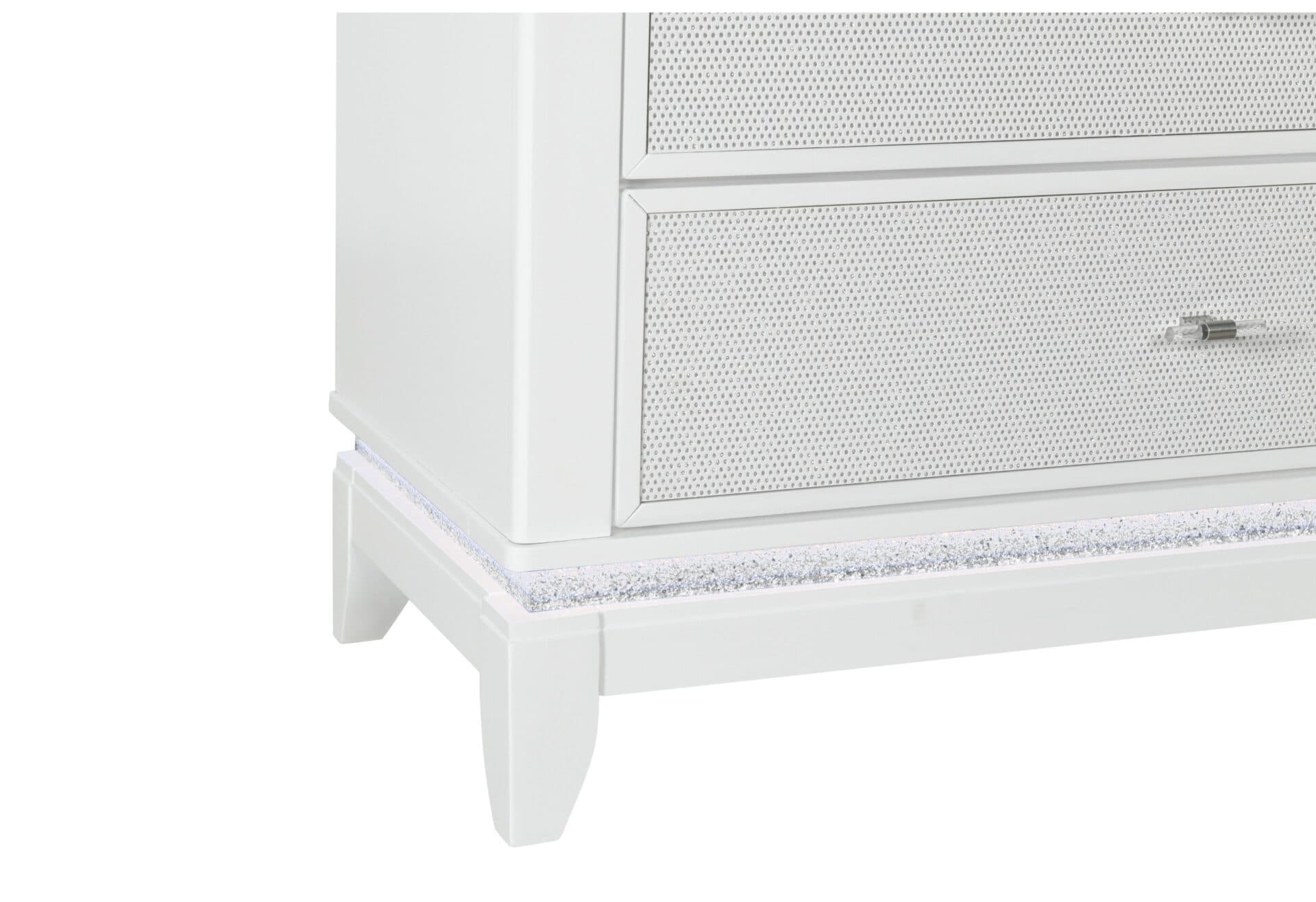 ALINA WHITE KING BED GROUP WITH LED - thumbnail 2