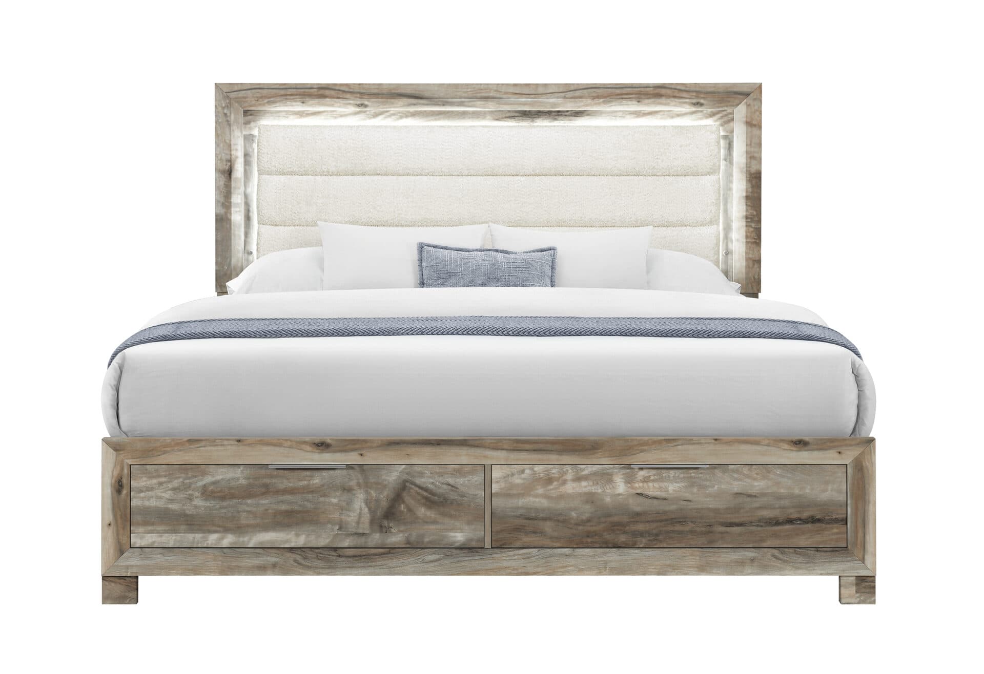 CALLIE BROWN QUEEN BED WITH STORAGE