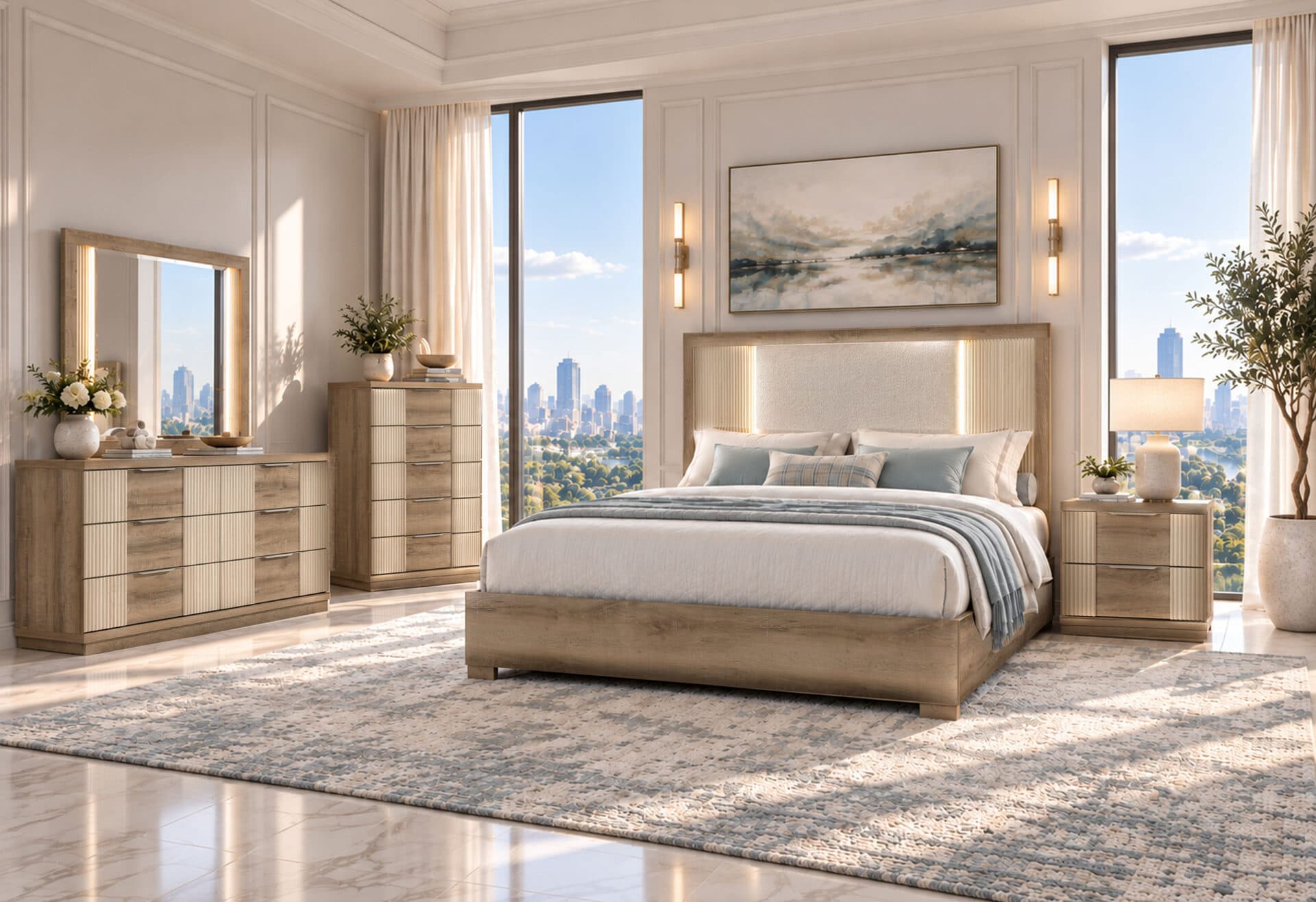 GABRIEL BROWN FULL BED GROUP