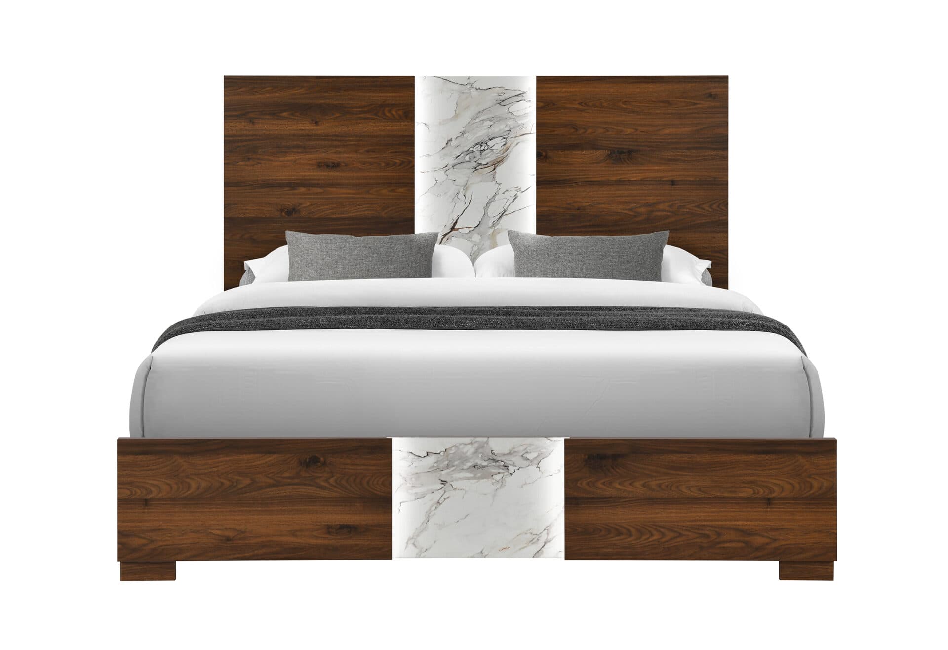 PHOEBE BROWN FULL BED WITH LED