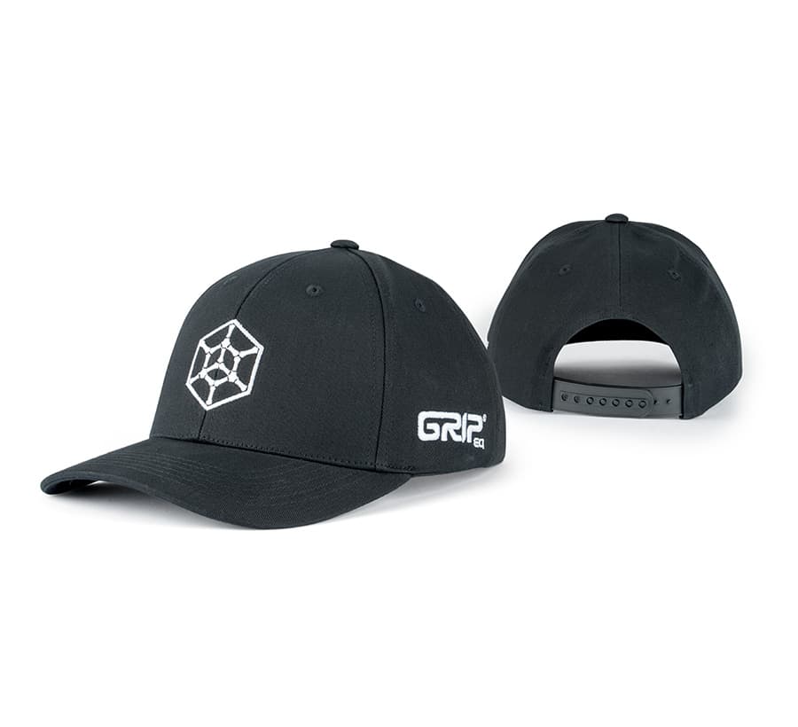 Large Hex Black Canvas Baseball Cap - thumbnail 2