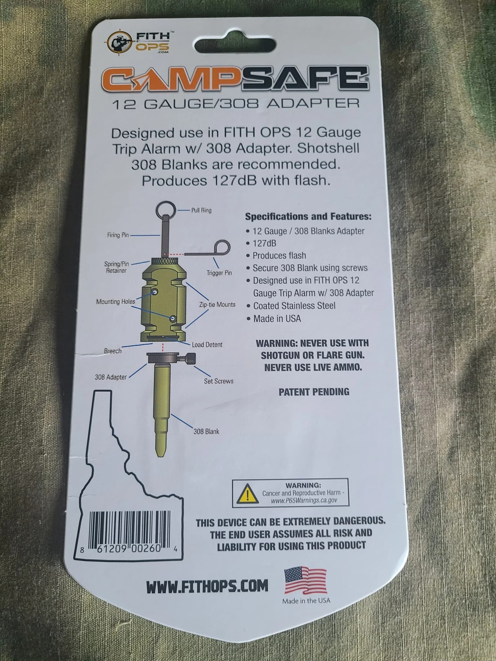 FITH OPS / CAMP SAFE 308 BLANK ADAPTER - thumbnail 2