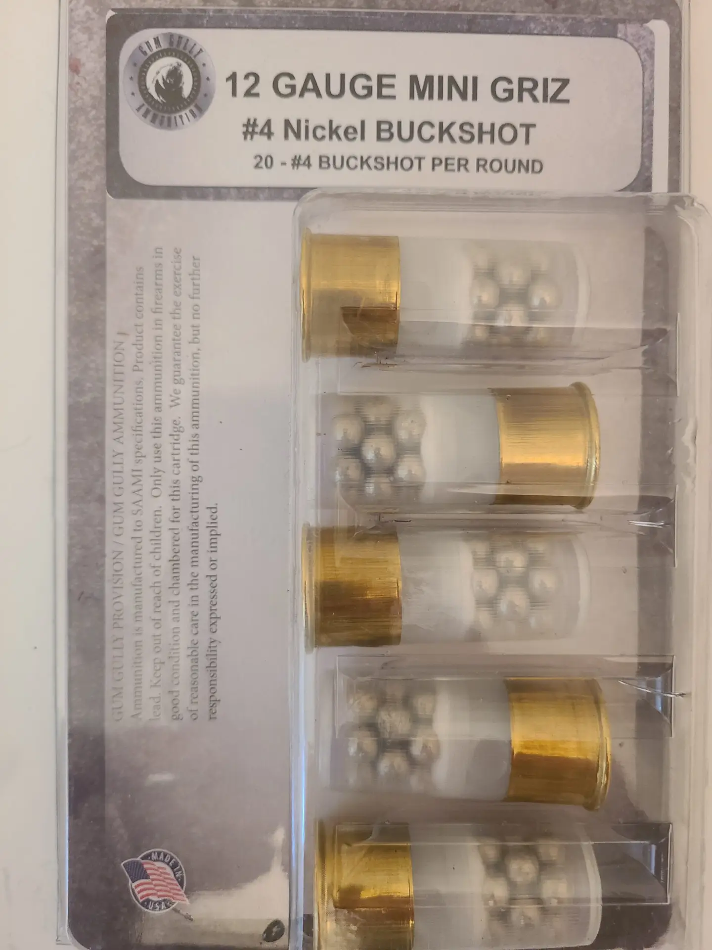 12 GAUGE MINI GRIZ #4 NICKEL BUCKSHOT